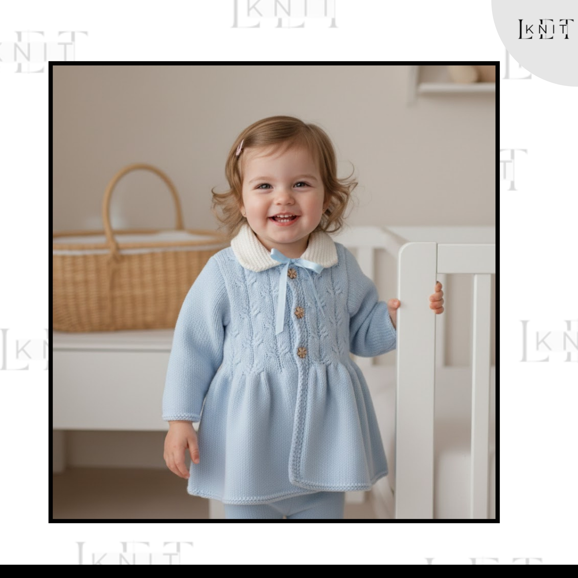 Let's Knit Facebook ad: Little Princess Classy Dress Knitting Pattern