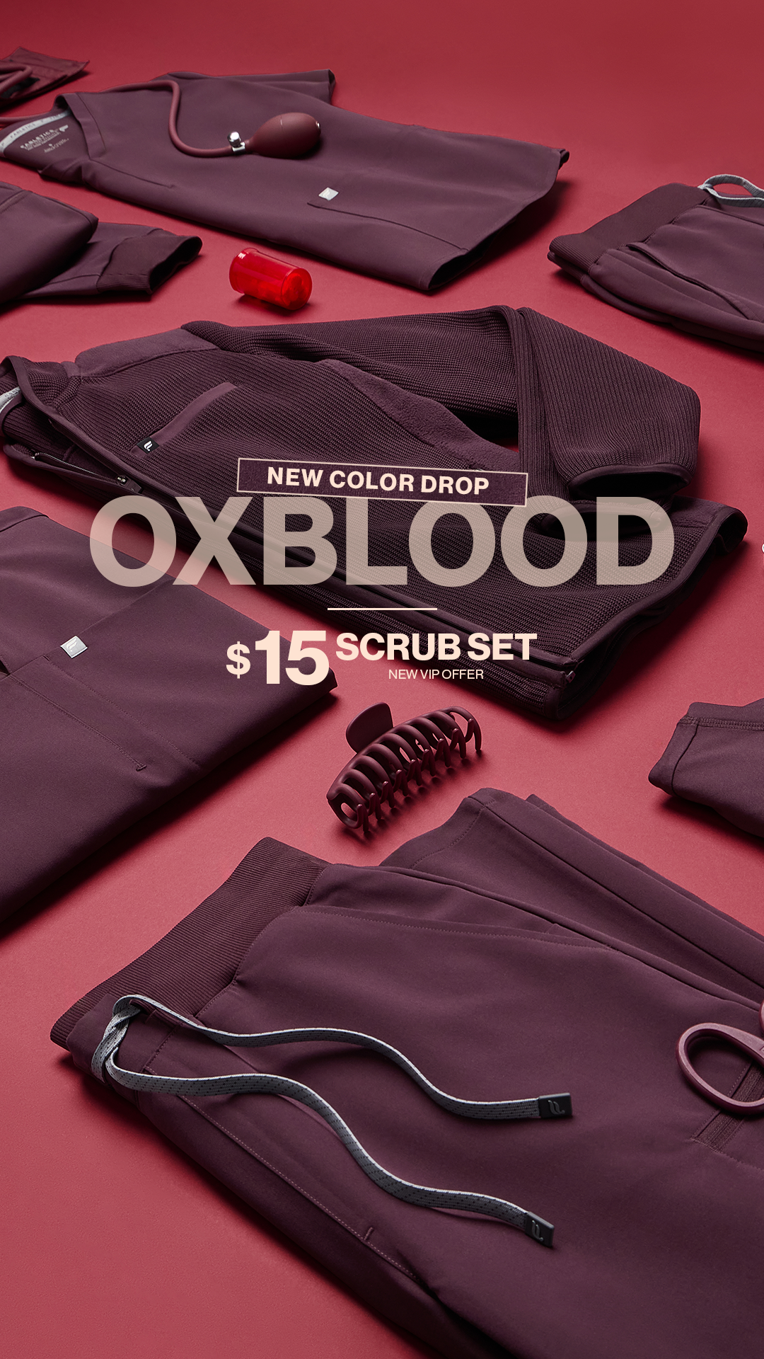 Fabletics Scrubs Facebook ad: Make a statement with our newest color drop…