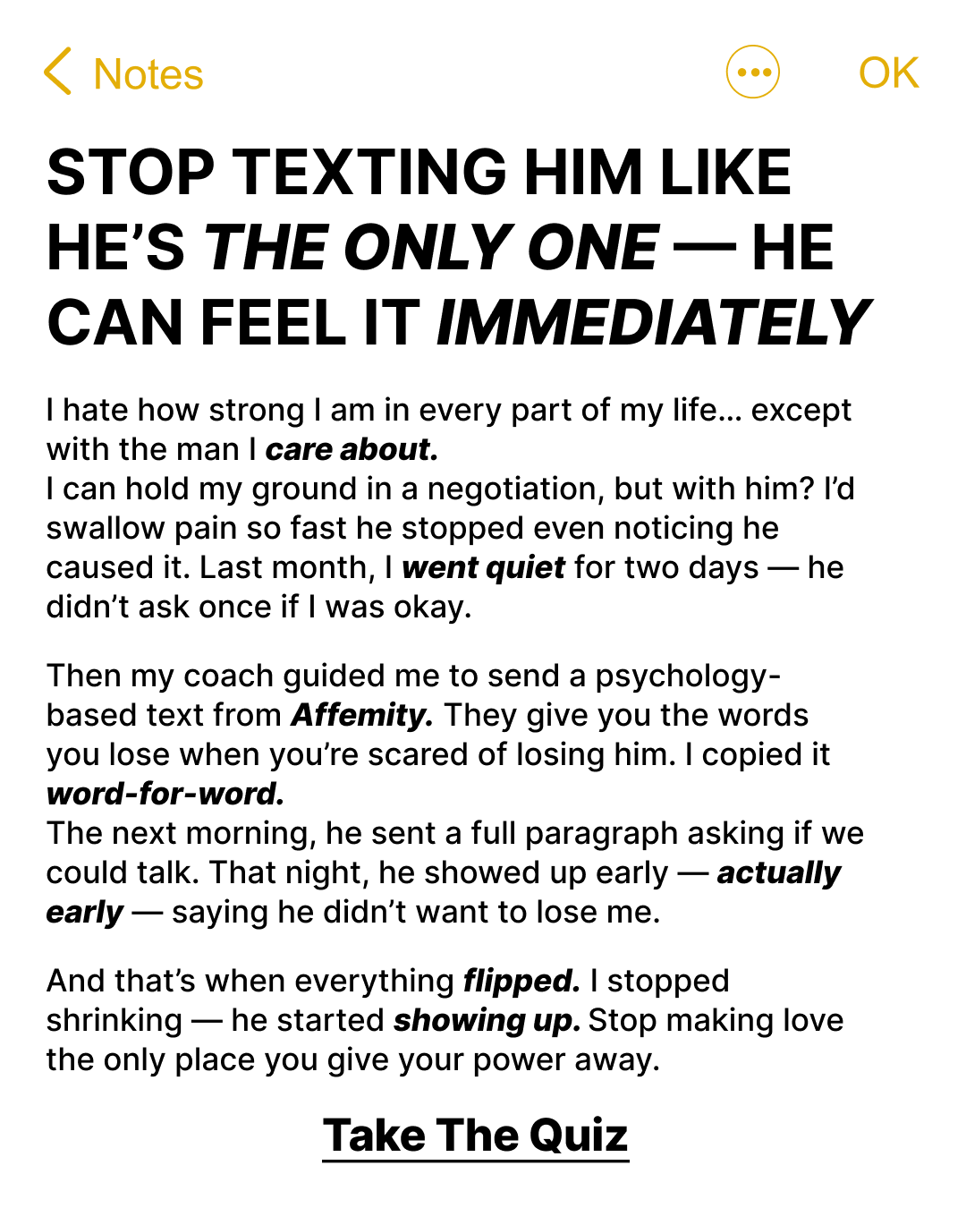 Affemity Facebook ad