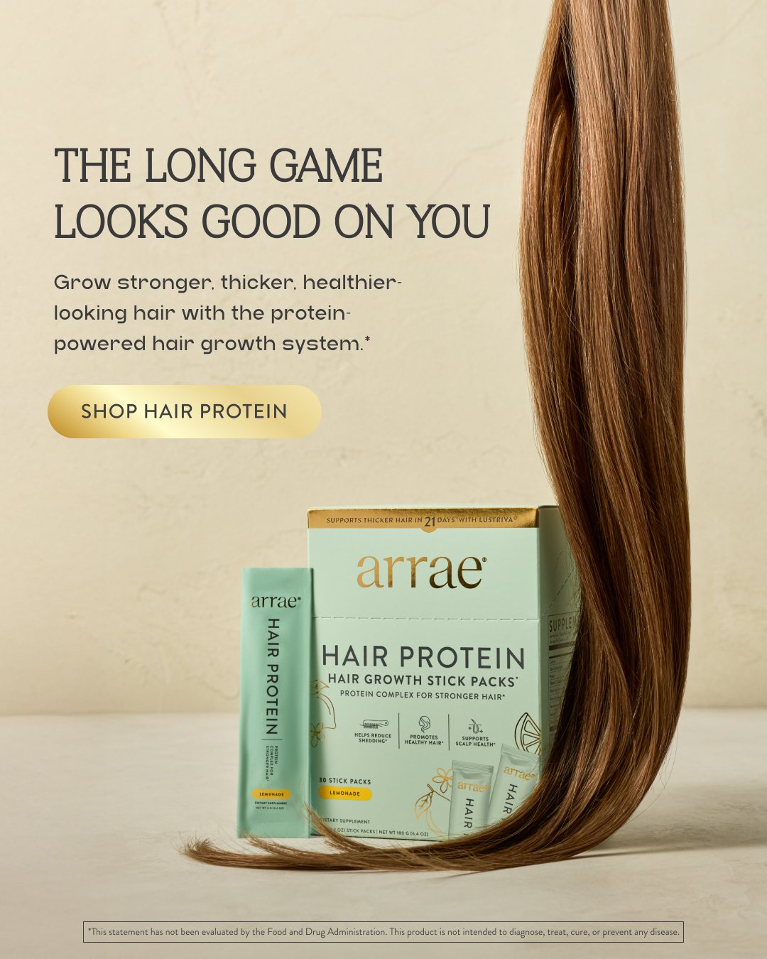 Arrae Facebook ad: Just Launched: arrae Hair Protein