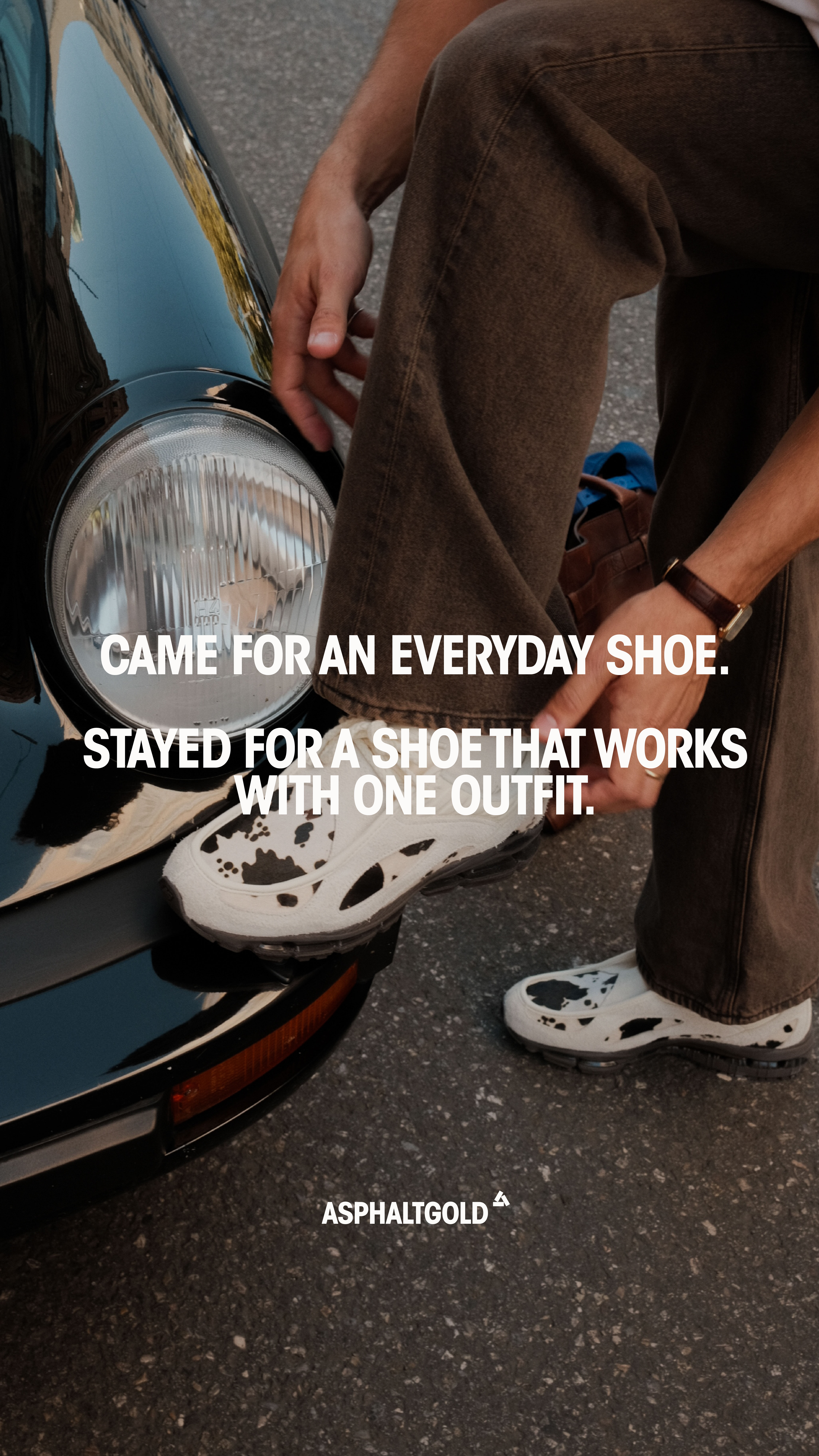 Asphaltgold Facebook ad: Sneaker? Asphaltgold.