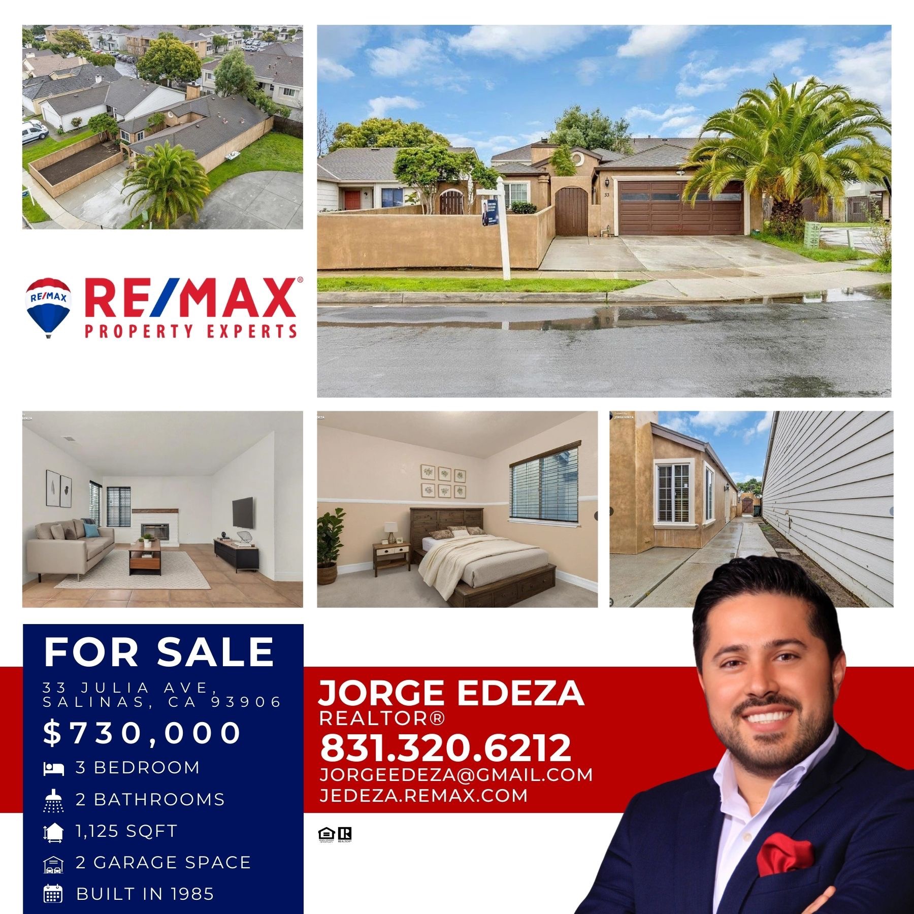 Jorge G. Edeza, Real Estate Broker, 01864213 Facebook ad: The #1 Sales Team in Salinas - Serving All of Monterey…