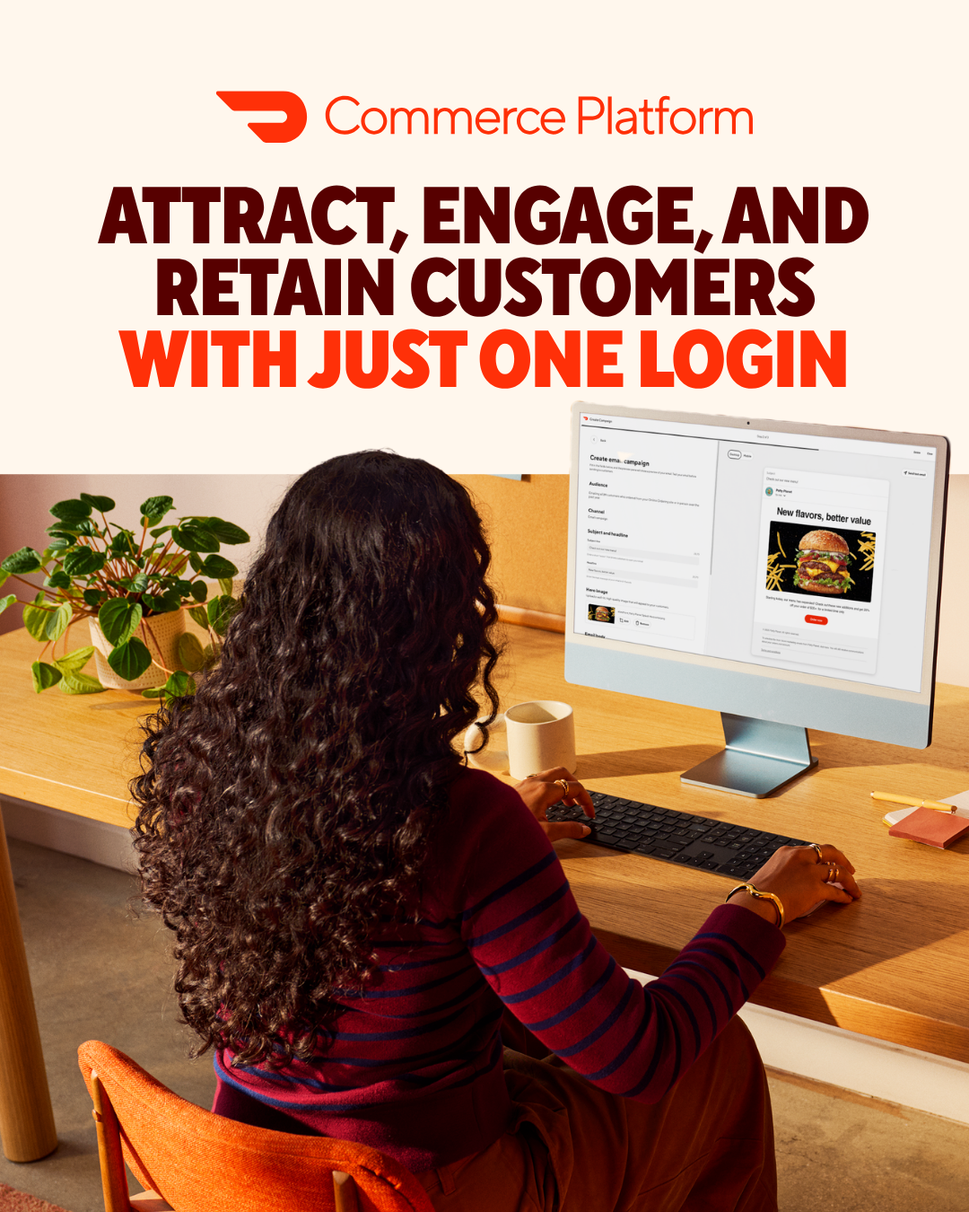 DoorDash for Merchants Facebook ad: Stop Juggling Five Logins
