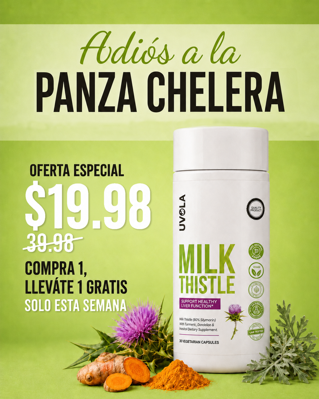 Uvola Supplements Facebook ad: Despierta el verdadero potencial de tu cuerpo