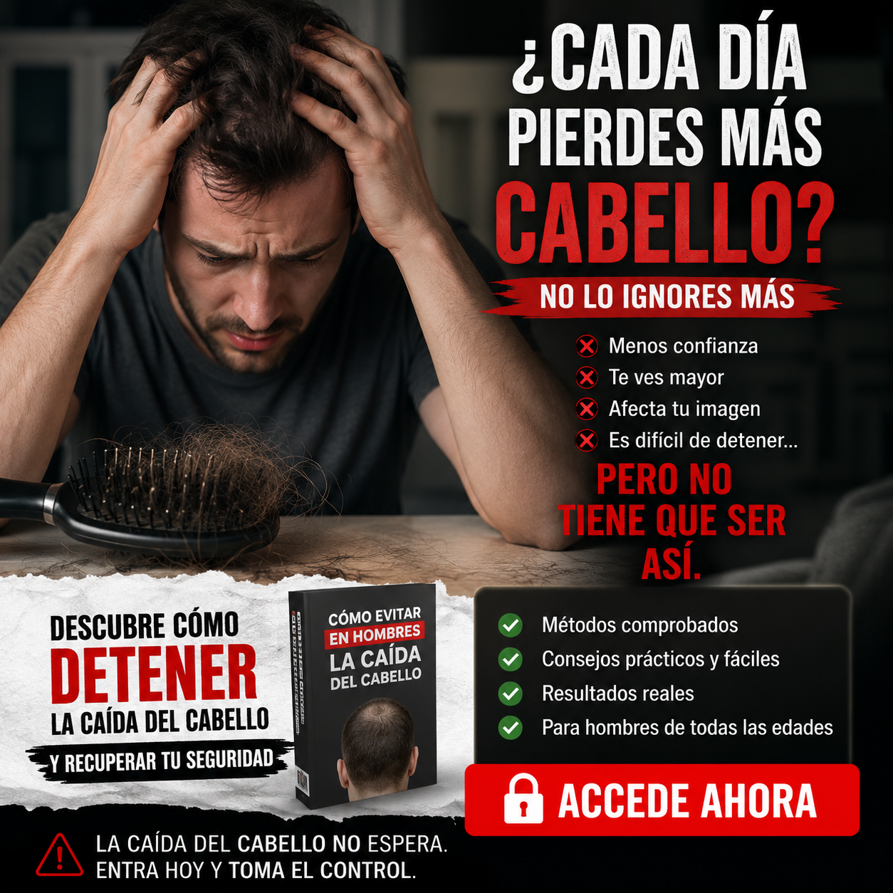 Emprendimiento Digital Facebook ad: ¿Se te está cayendo el cabello? Descubre qué puedes hacer…