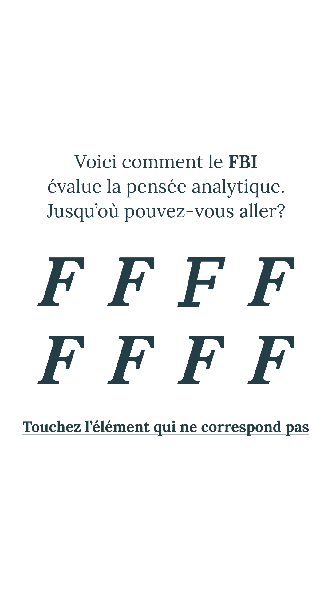 International Brain Test Facebook ad