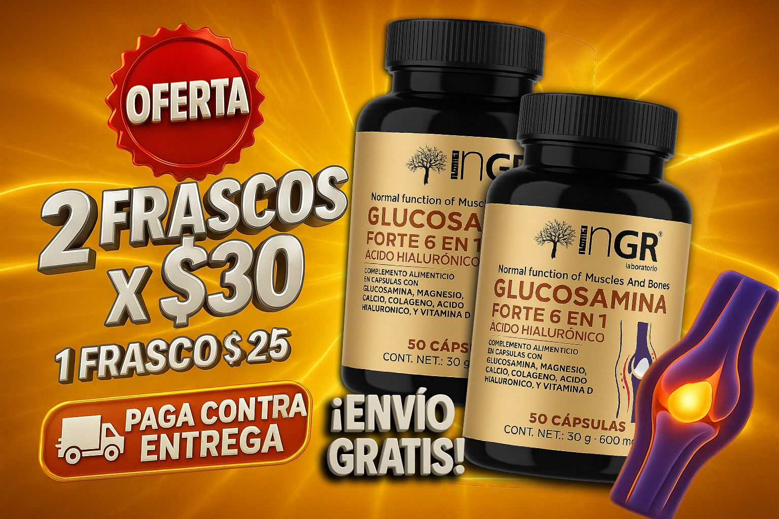 Shop.Online.gye Facebook ad: Envío Gratis/Pago al recibir 1 FRASCO X $25,00 PROMO 2 x…