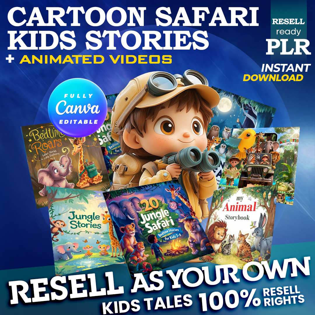 PLR KIDS Facebook ad: PLR Animated Kids Videos & Stories with Resell Rights!