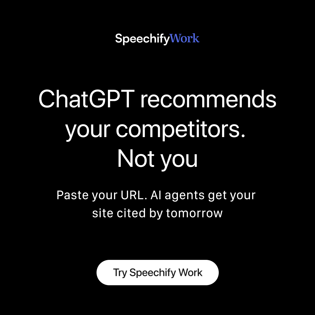 Speechify Work Facebook ad