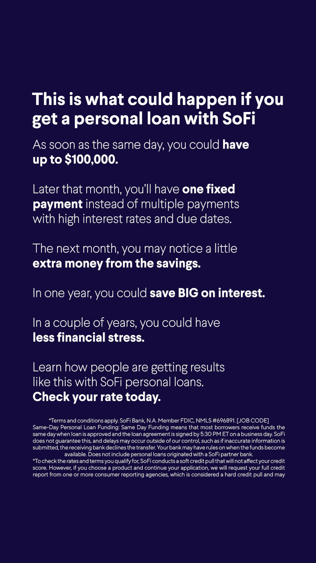SoFi Facebook ad