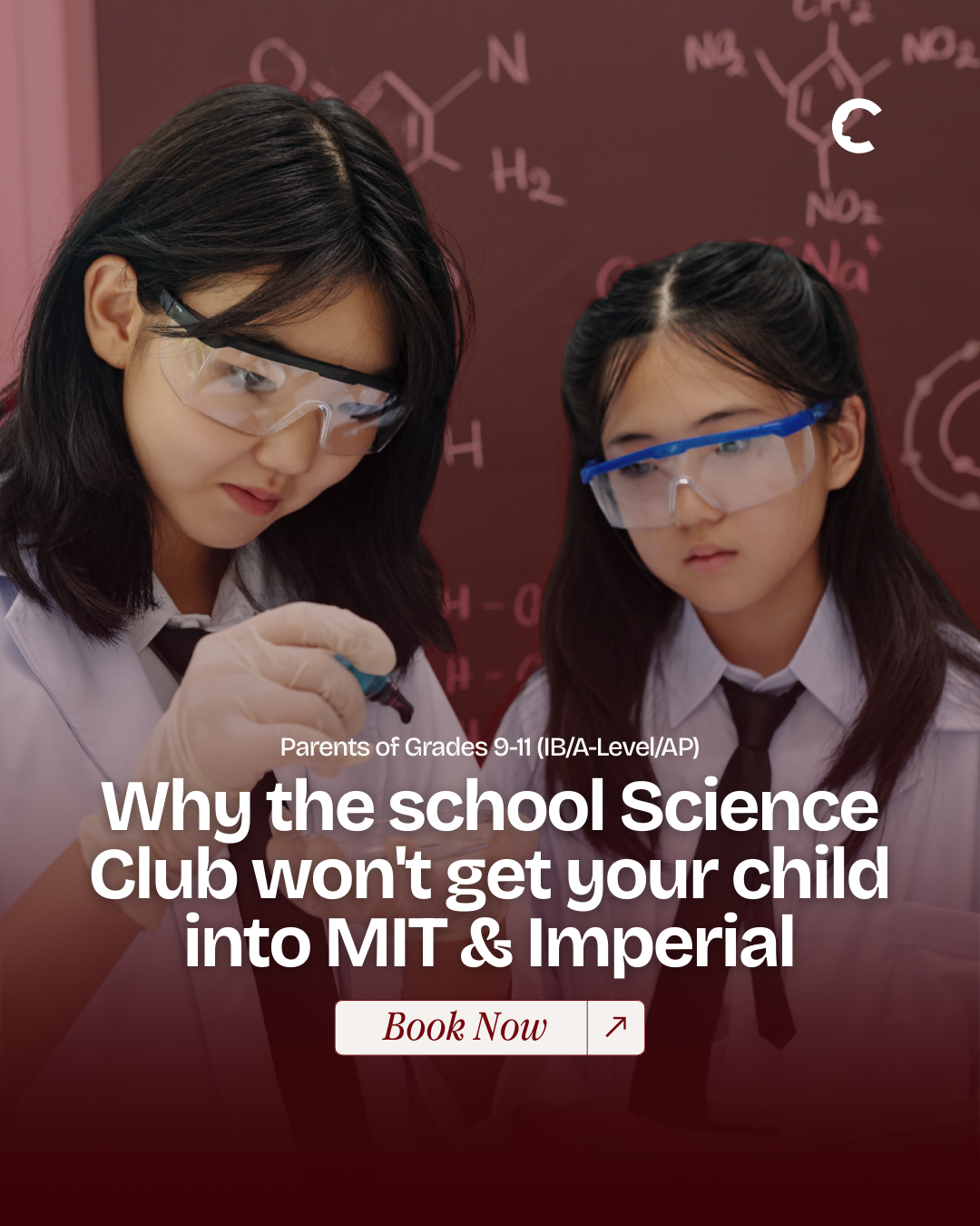 Crimson Education Facebook ad