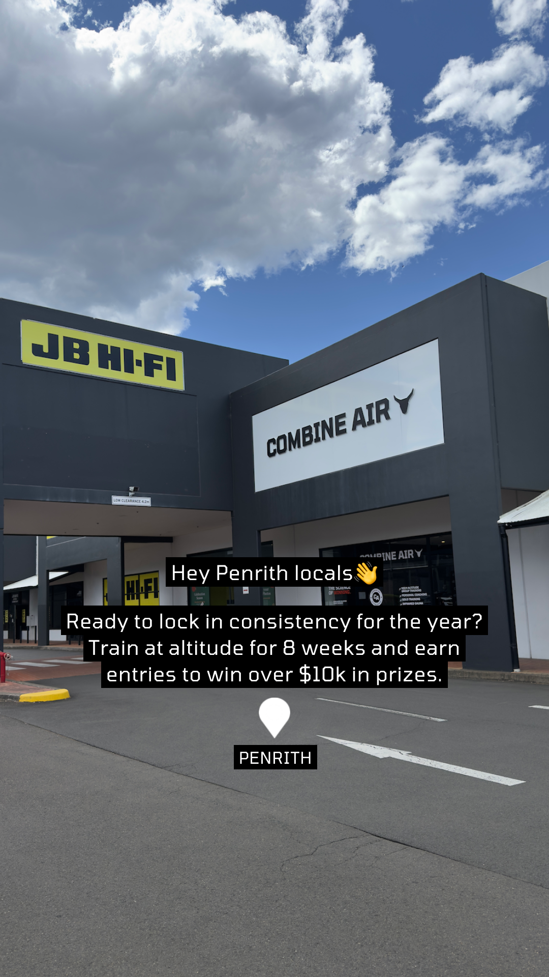 Combine Air Penrith Facebook ad: 8 Week Challenge
