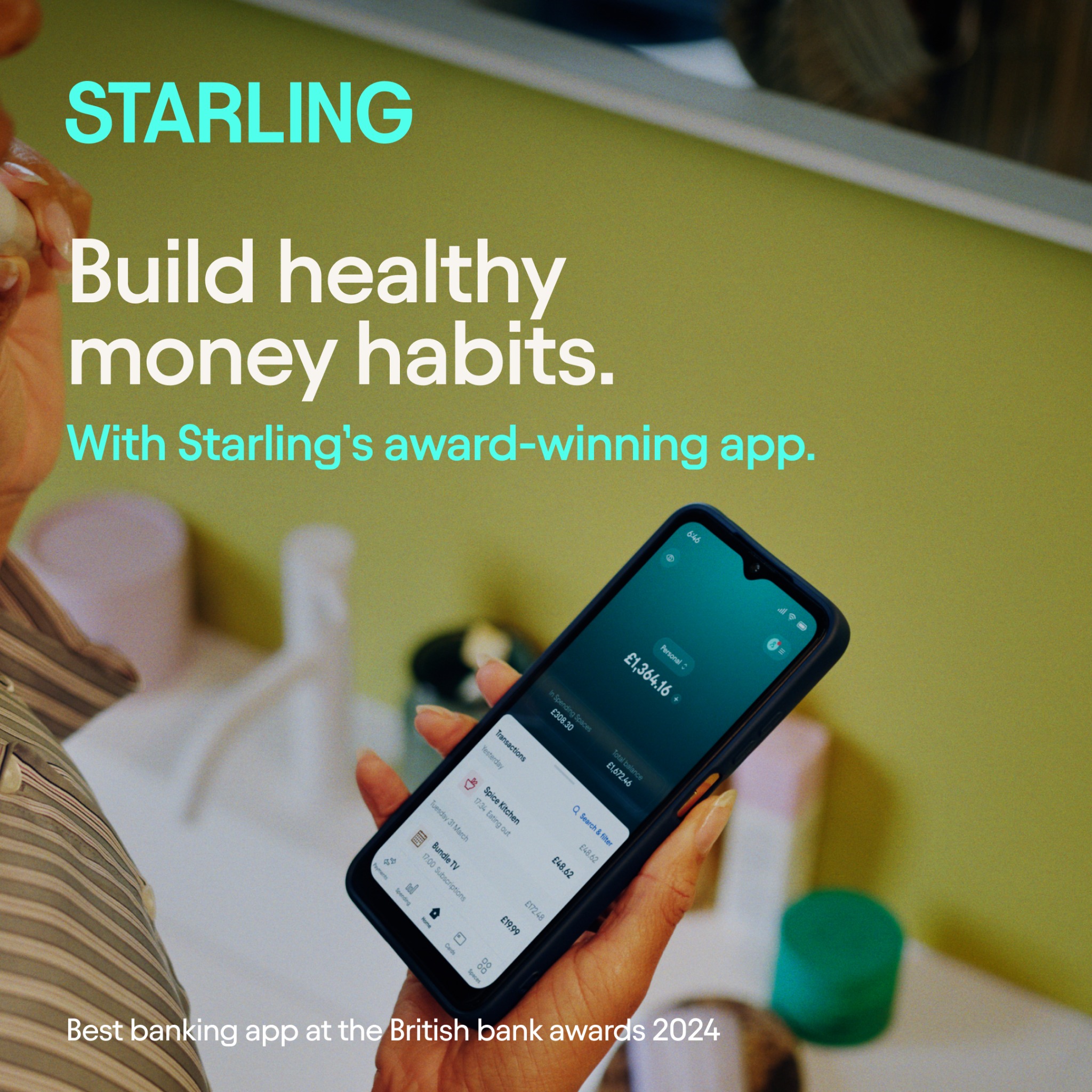 Starling Bank Facebook ad