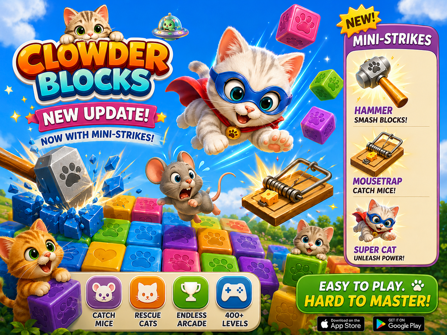 Clowder Blocks Facebook ad: New Mini-Strikes Are Here!
