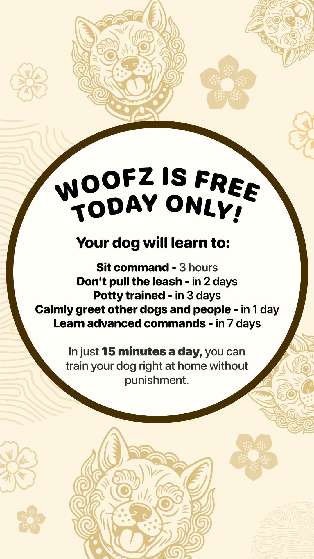Max - Your Dog Training Coach Facebook ad: Start training your dog