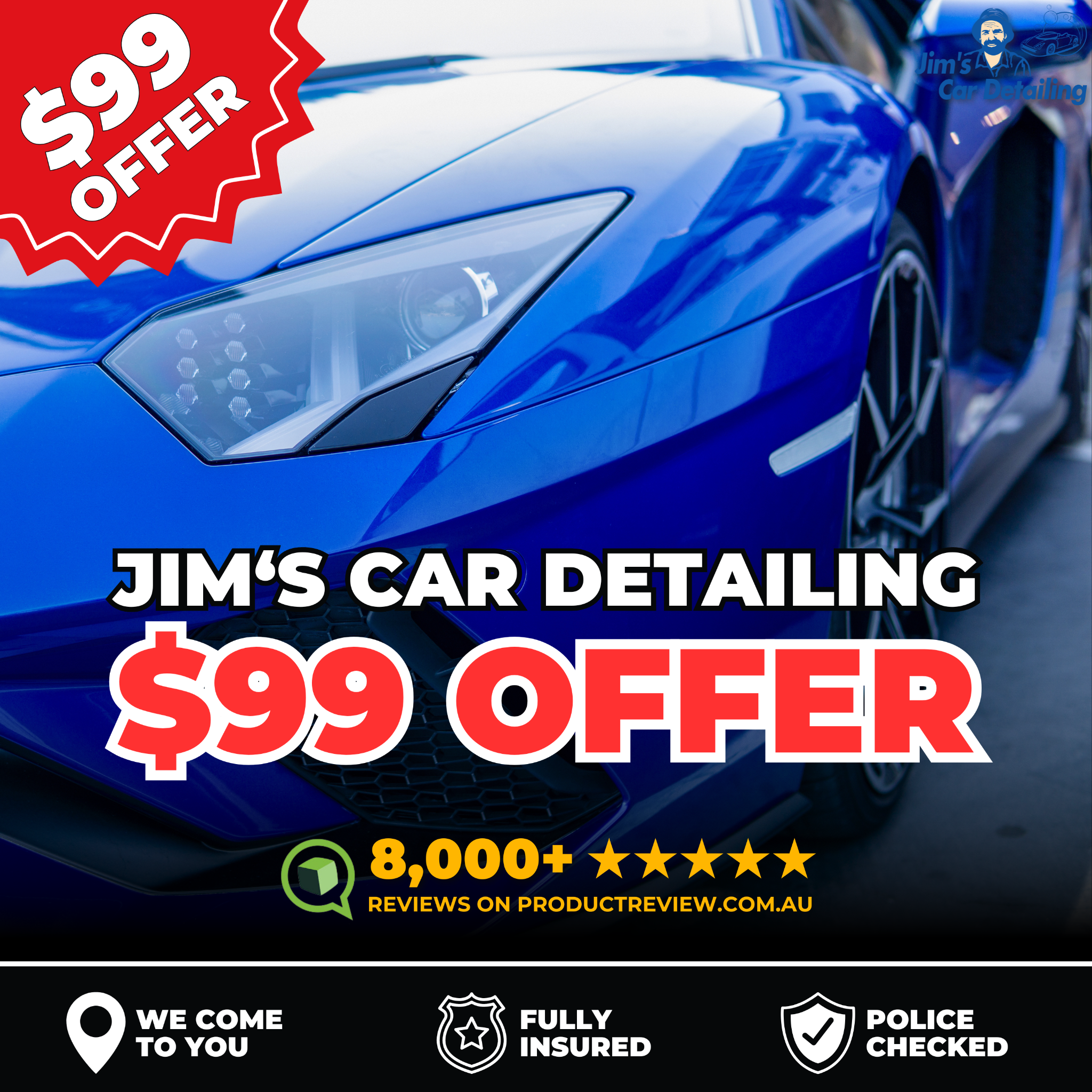 Jim's Car Detailing Facebook ad