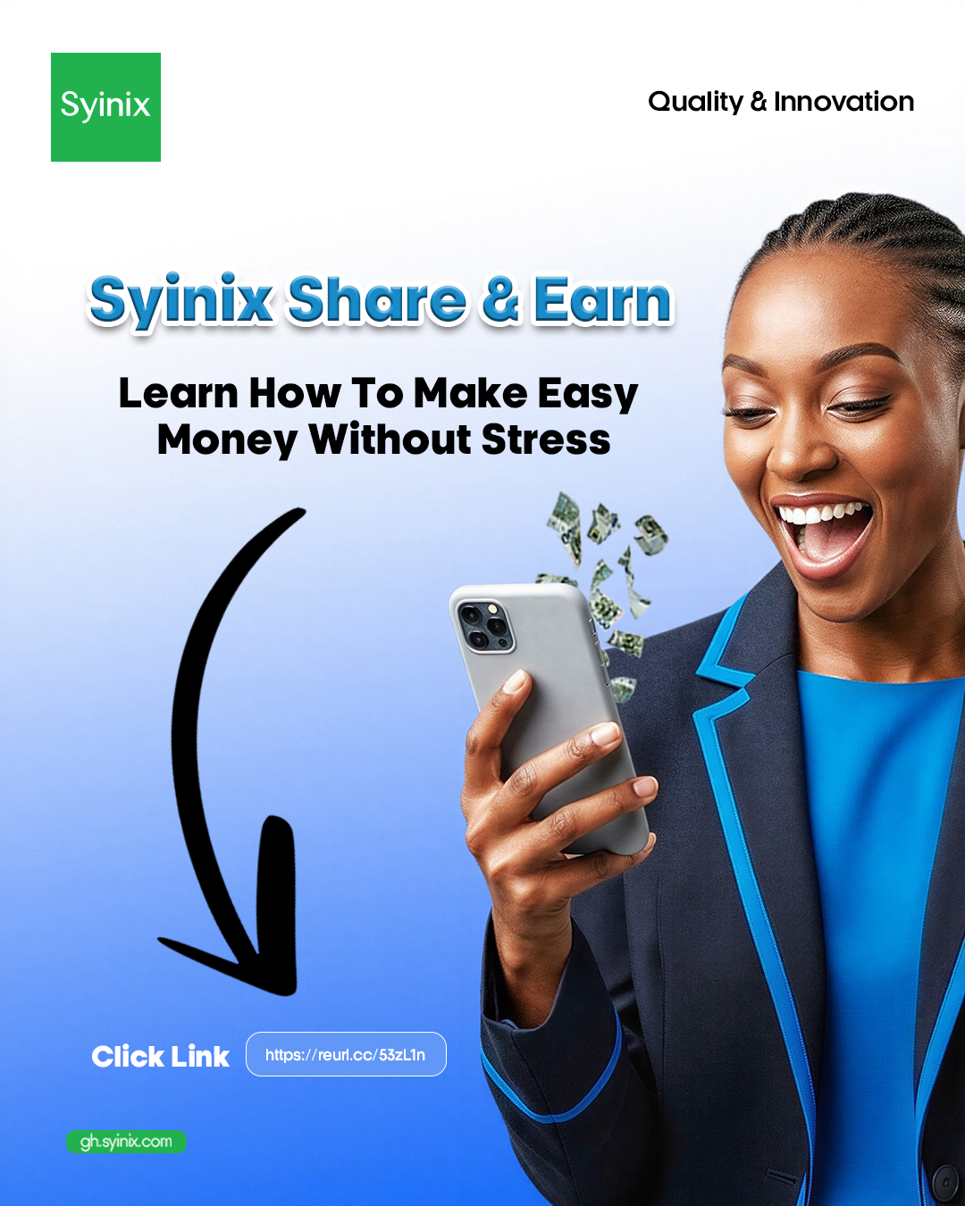 Syinix Electronics Facebook ad: Your phone could be making you money right…