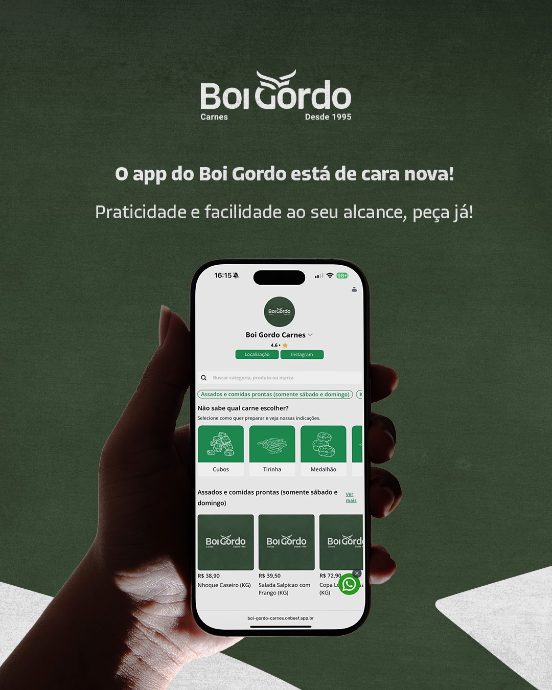 Boi Gordo Carnes Araçatuba Facebook ad: Nosso app ficou ainda mais fácil e prático…