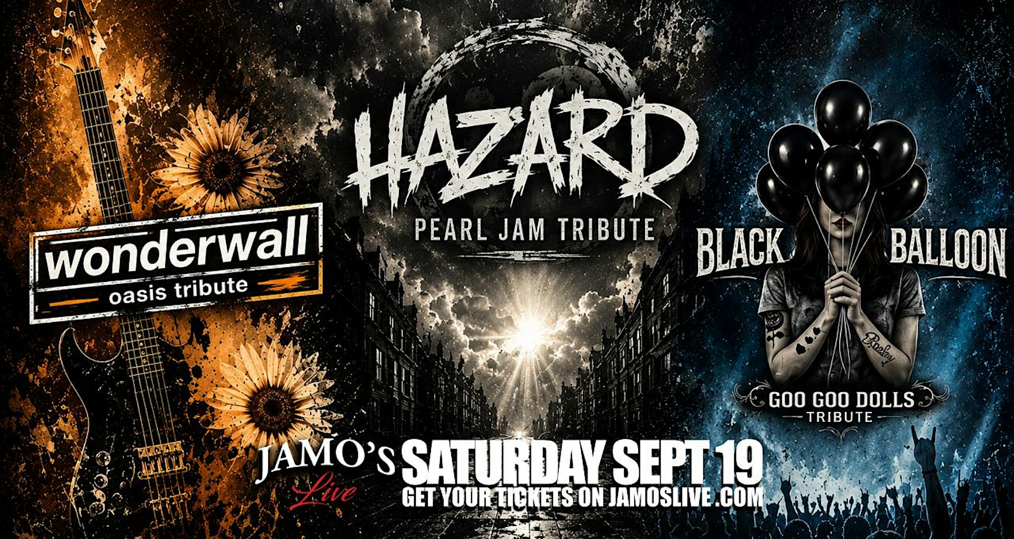 Jamos Live Facebook ad: Hazard PearlJam Wonderwall Oasis BlackBallon GooGoo Dolls…