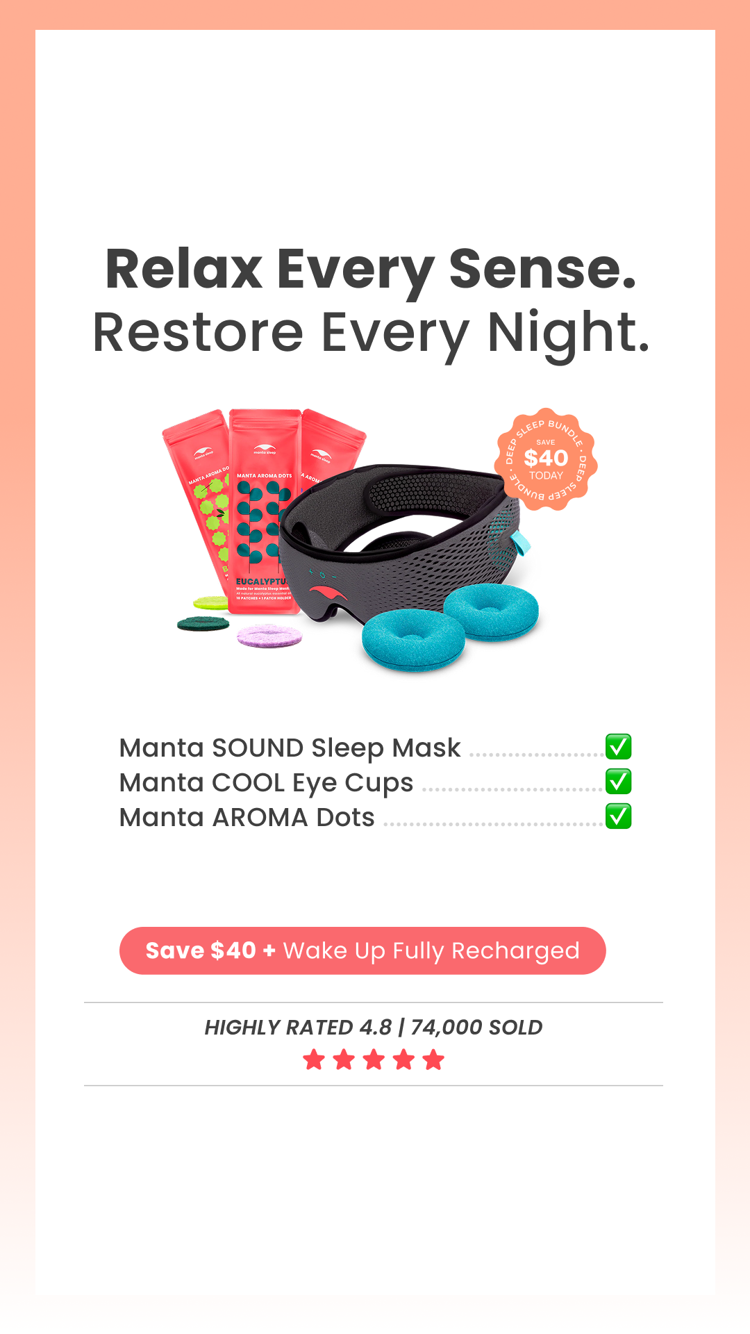 Manta Sleep Facebook ad