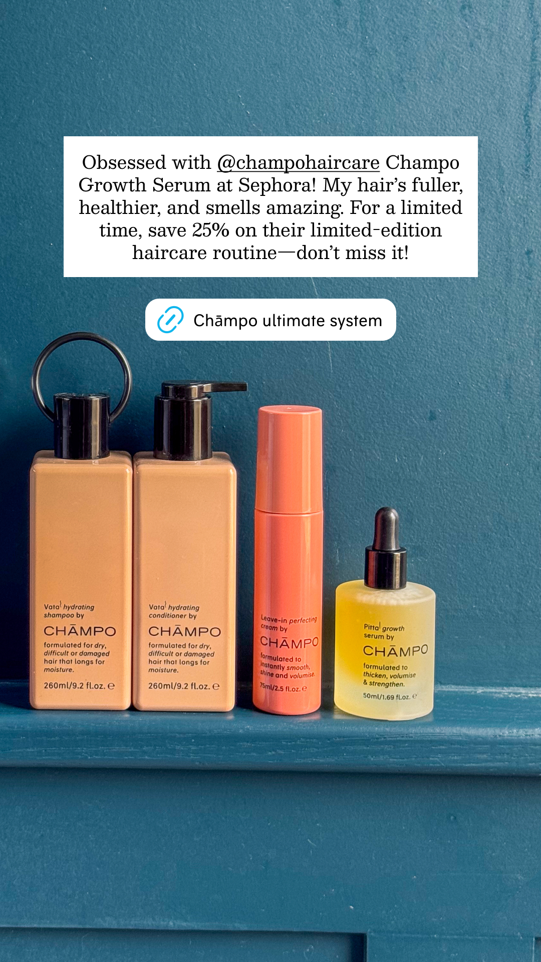 Chāmpo Haircare Facebook ad
