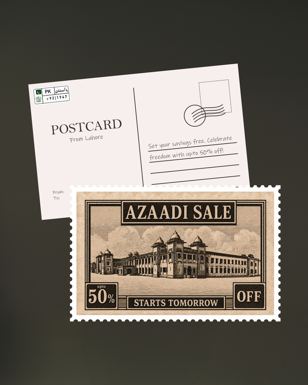 Cross Stitch Facebook ad: Azaadi Sale starts tomorrow!