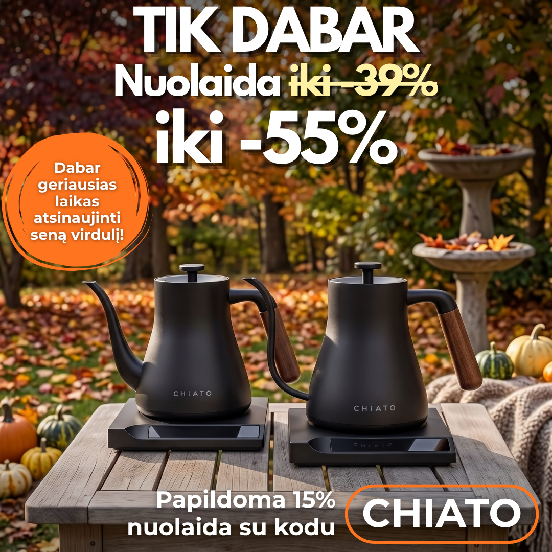 Kavos Draugas Facebook ad: Iki -55% + kodas: CHIATO