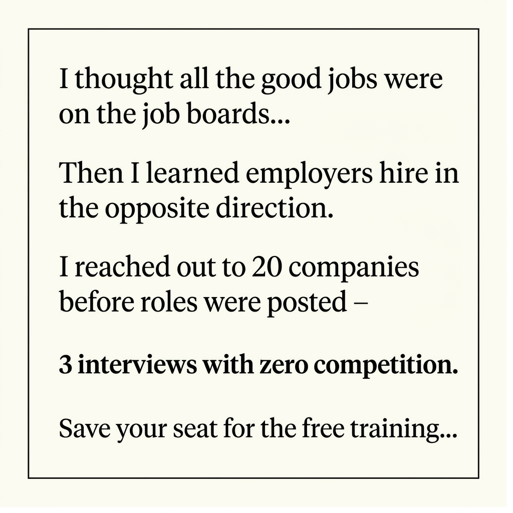 The Job Search School Facebook ad