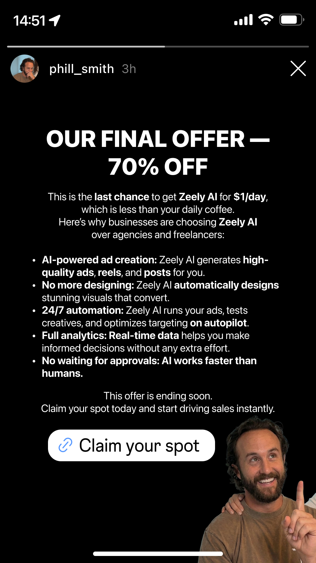 Zeely Facebook ad