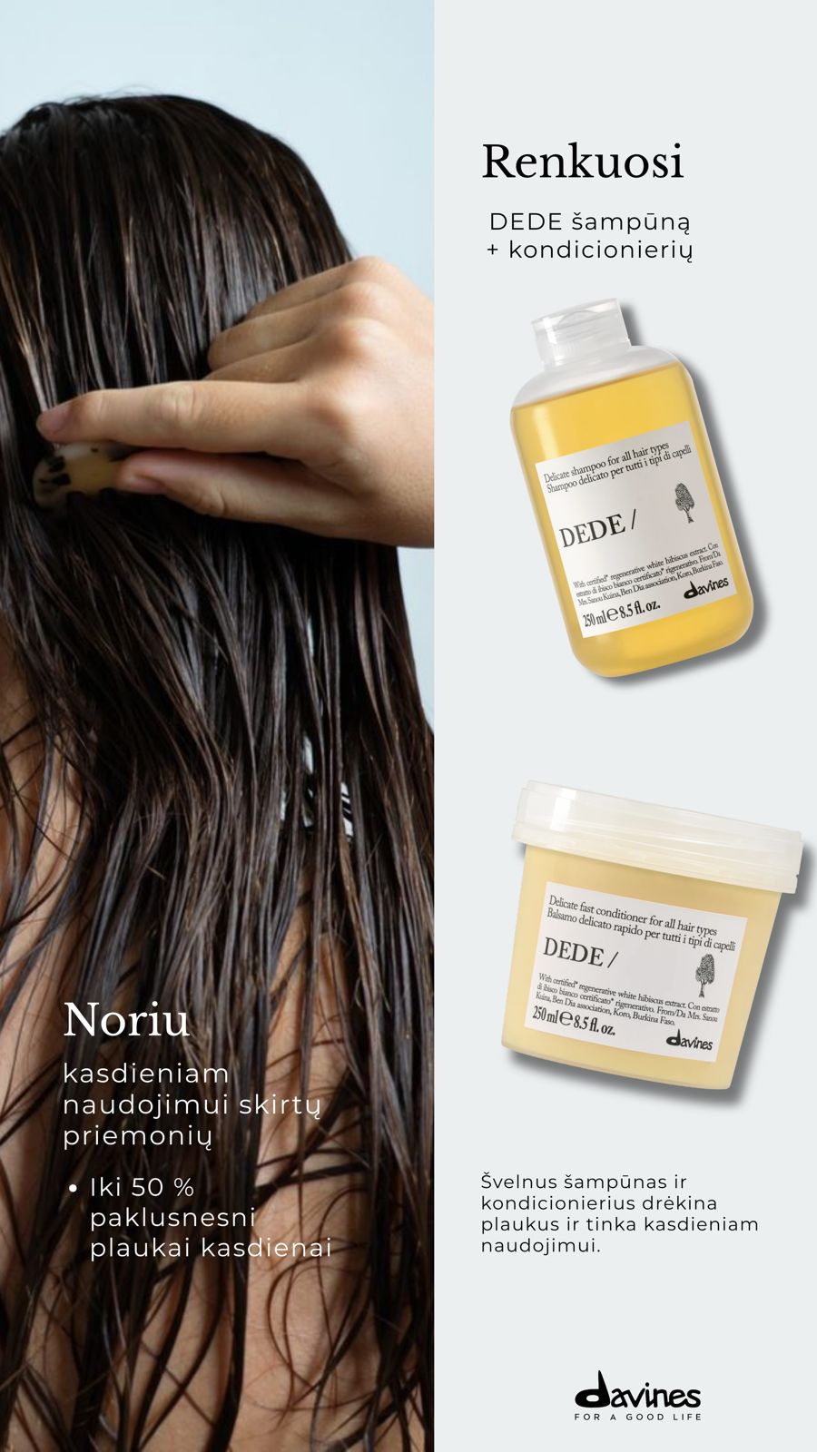 Davines Lithuania Facebook ad