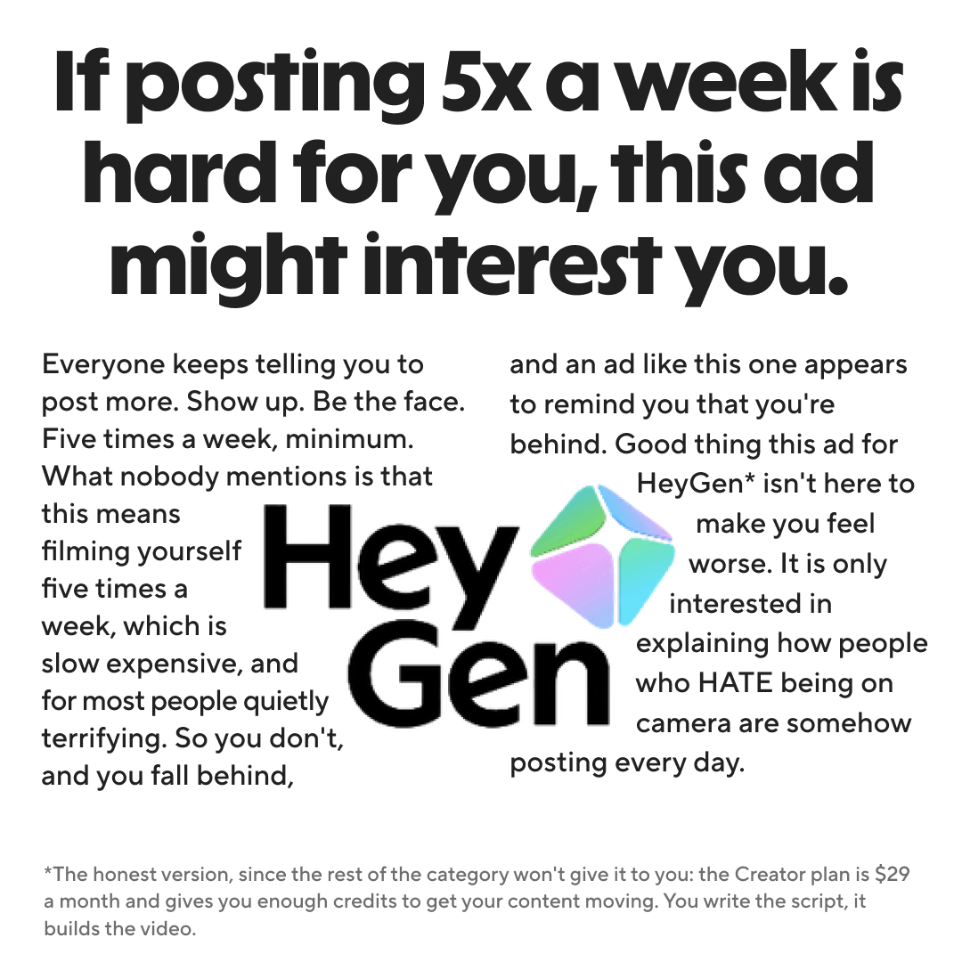 HeyGen Facebook ad