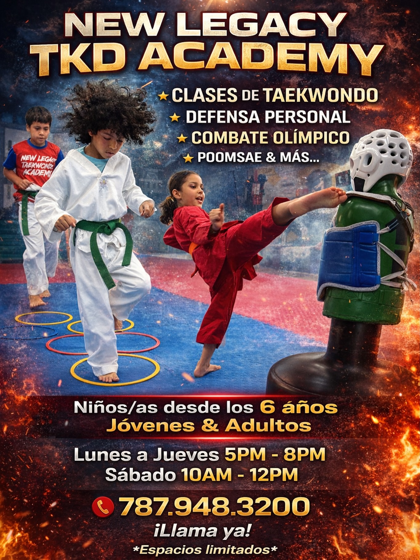 New Legacy Taekwondo Academy Facebook ad: Chat in Messenger