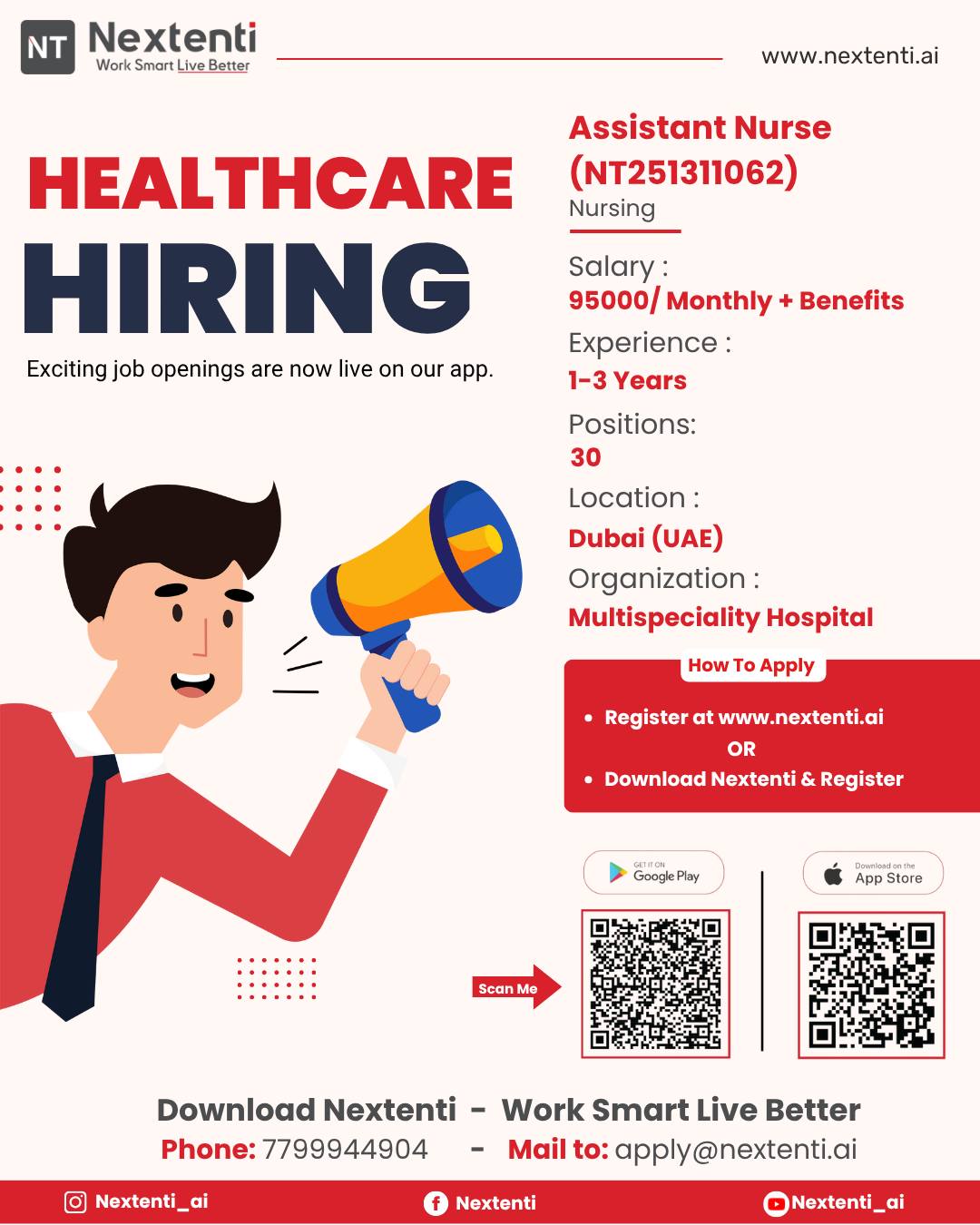 Nextenti Facebook ad: Hiring: Assistant Nurse (NT251311062)