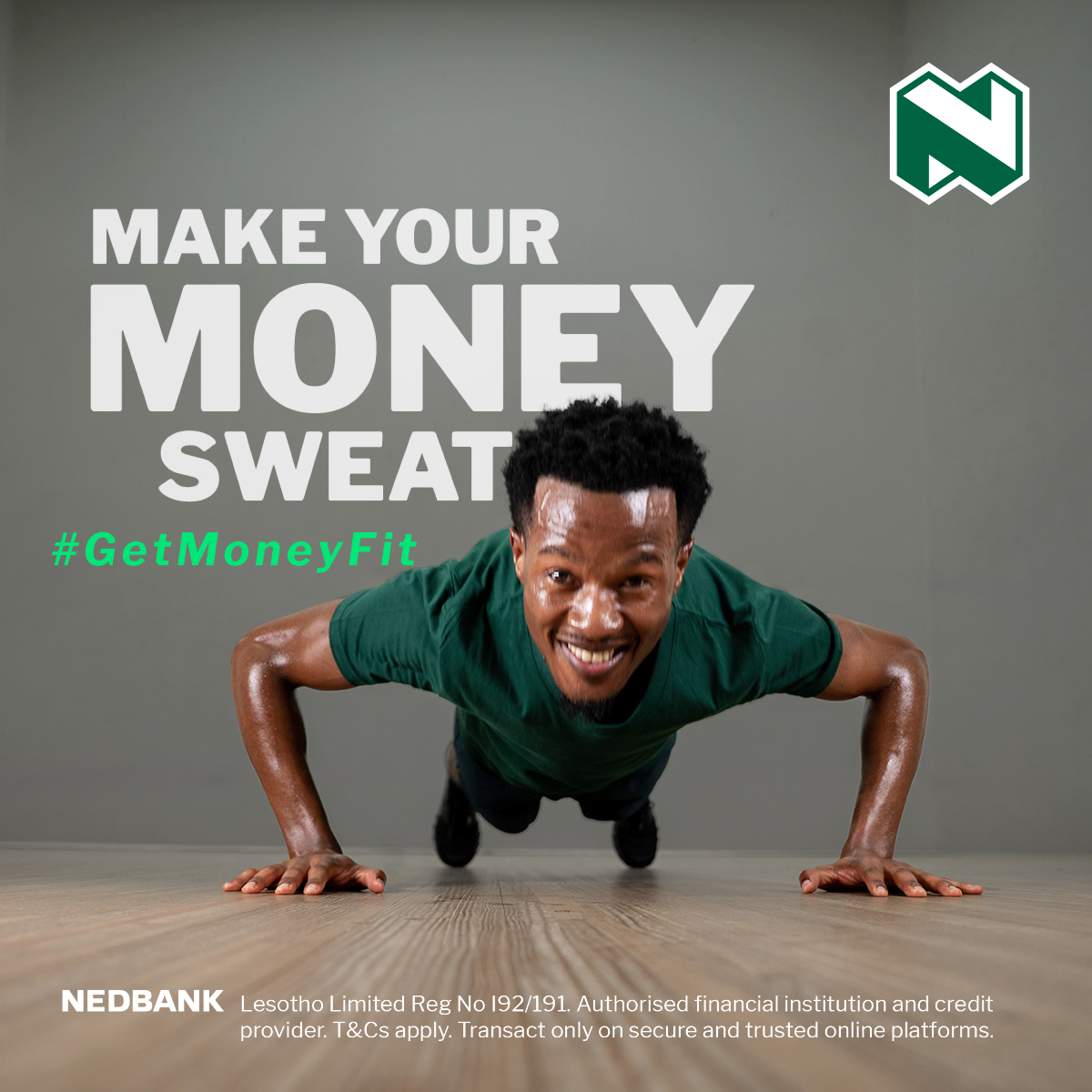 Nedbank Lesotho Facebook ad: #GetMoneyFit today