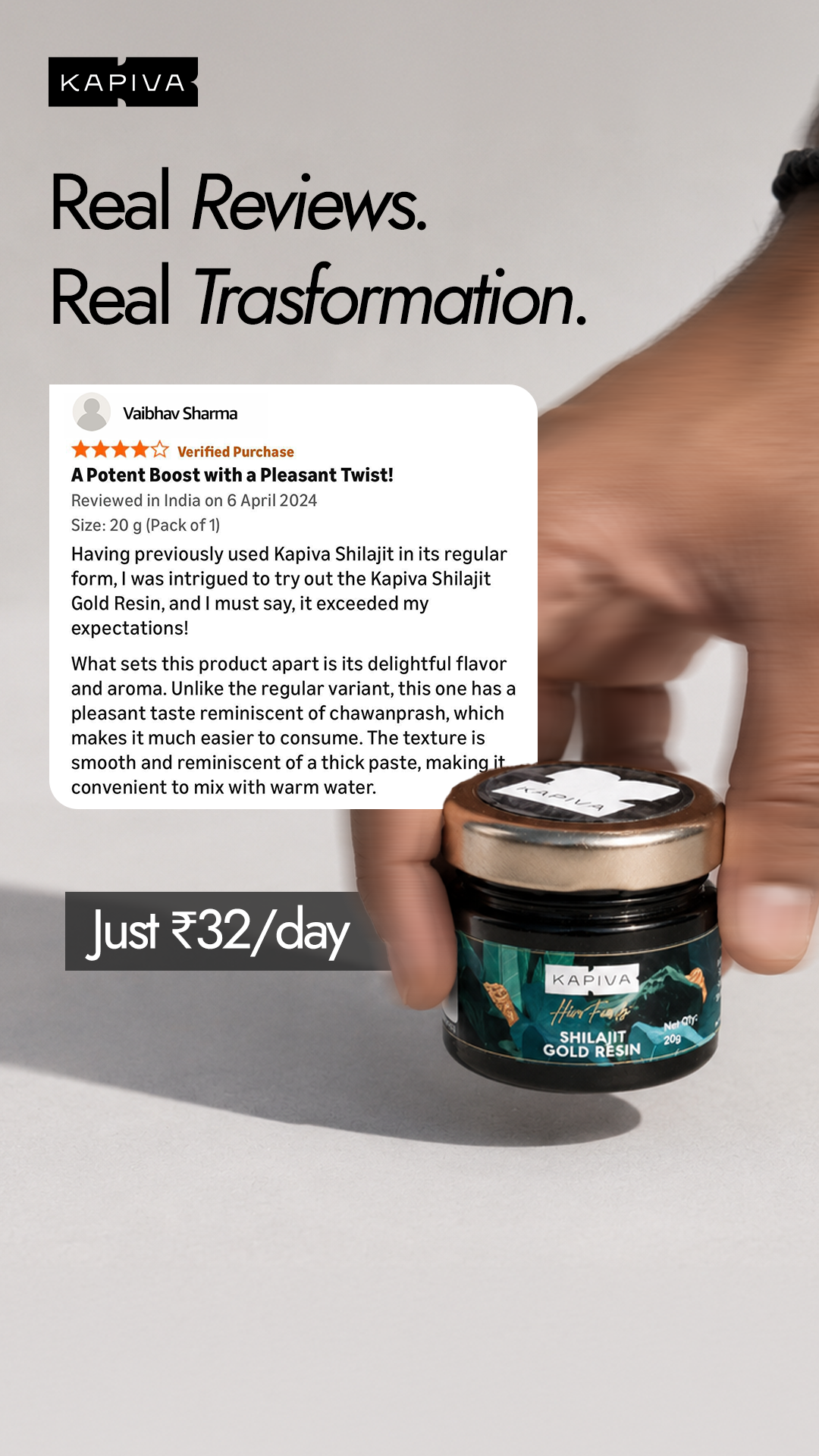 Kapiva Performance Facebook ad