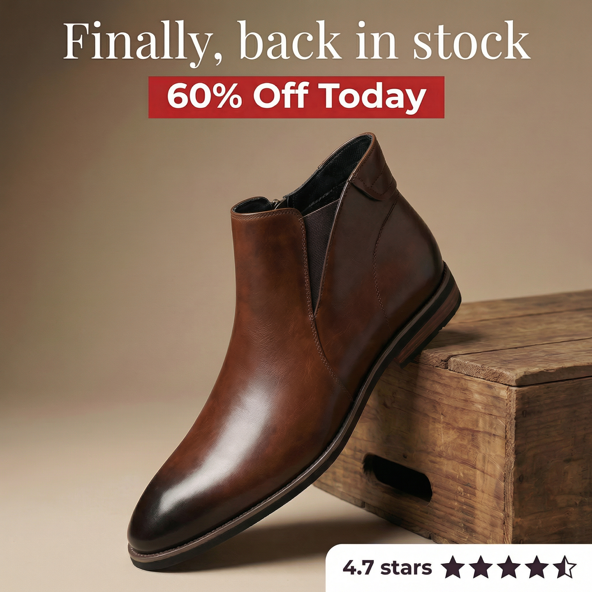 Men’s Daily Finds by B&W Facebook ad: 60% Off Today | Genuine Leather