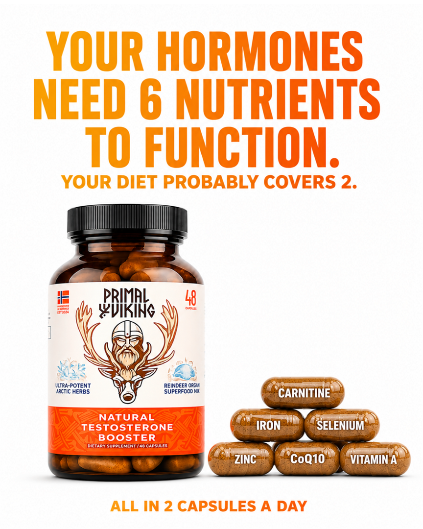Primal Viking Facebook ad: 100% natural ingredientsTransparent male fuel
