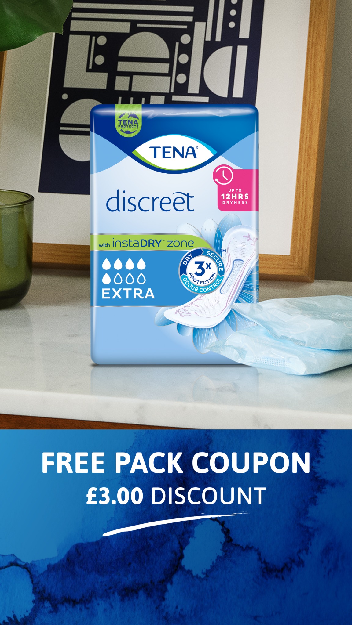 TENA Women Facebook ad from Mar 30, 2026