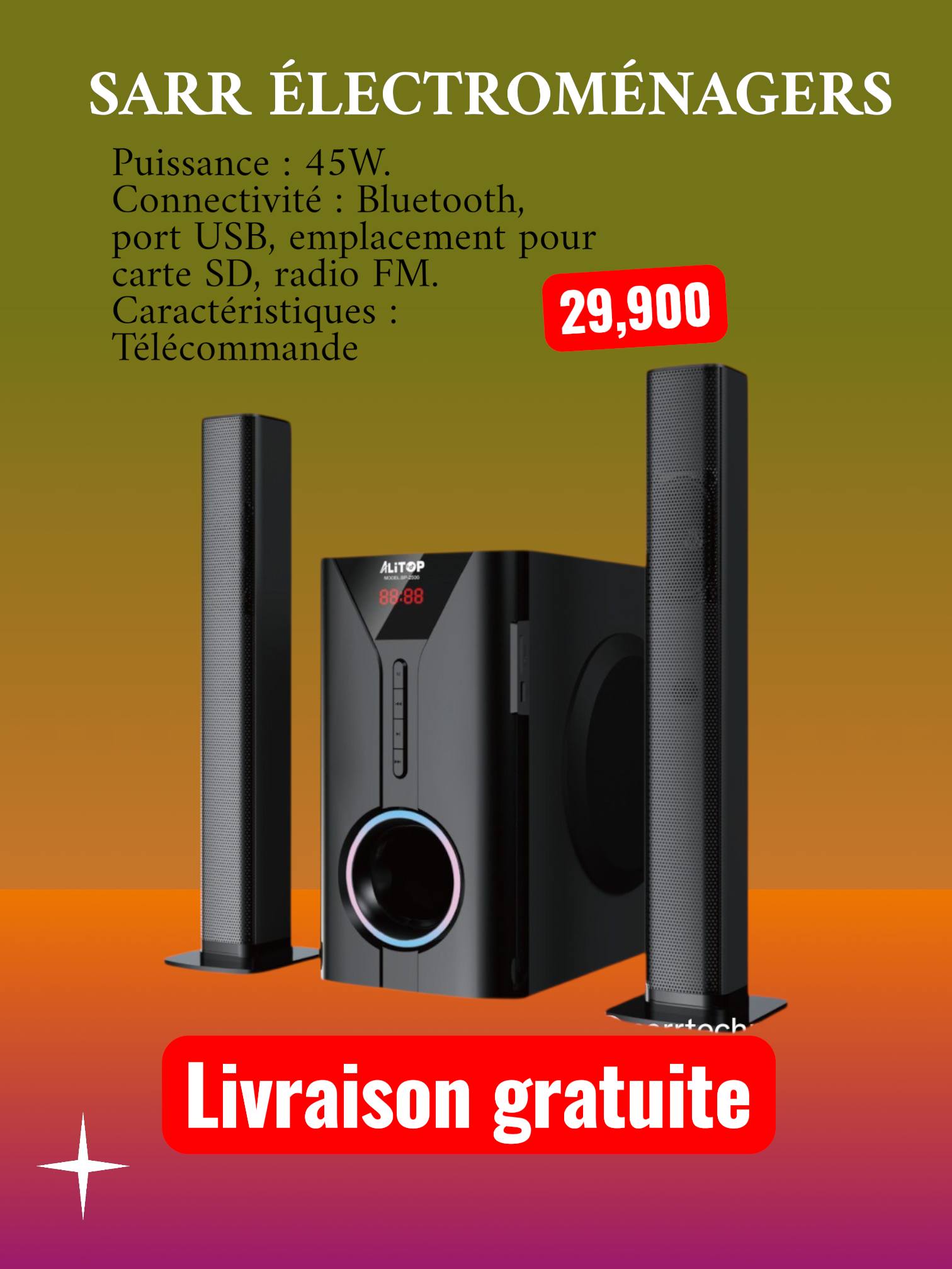 SMART électroménager Facebook ad: livraison gratuite. SVP.