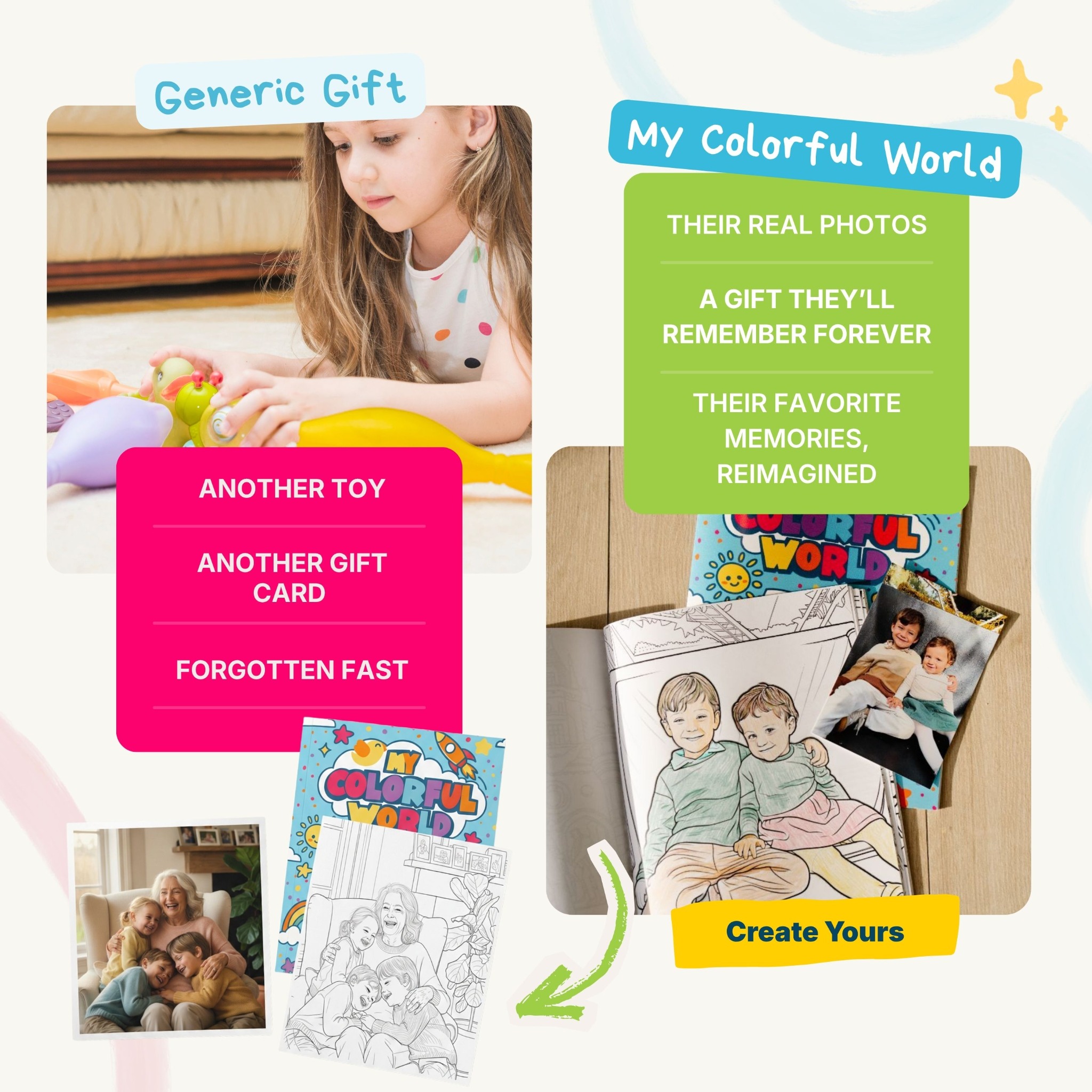 My Colorful World - Customized Coloring Books From Photos Facebook ad