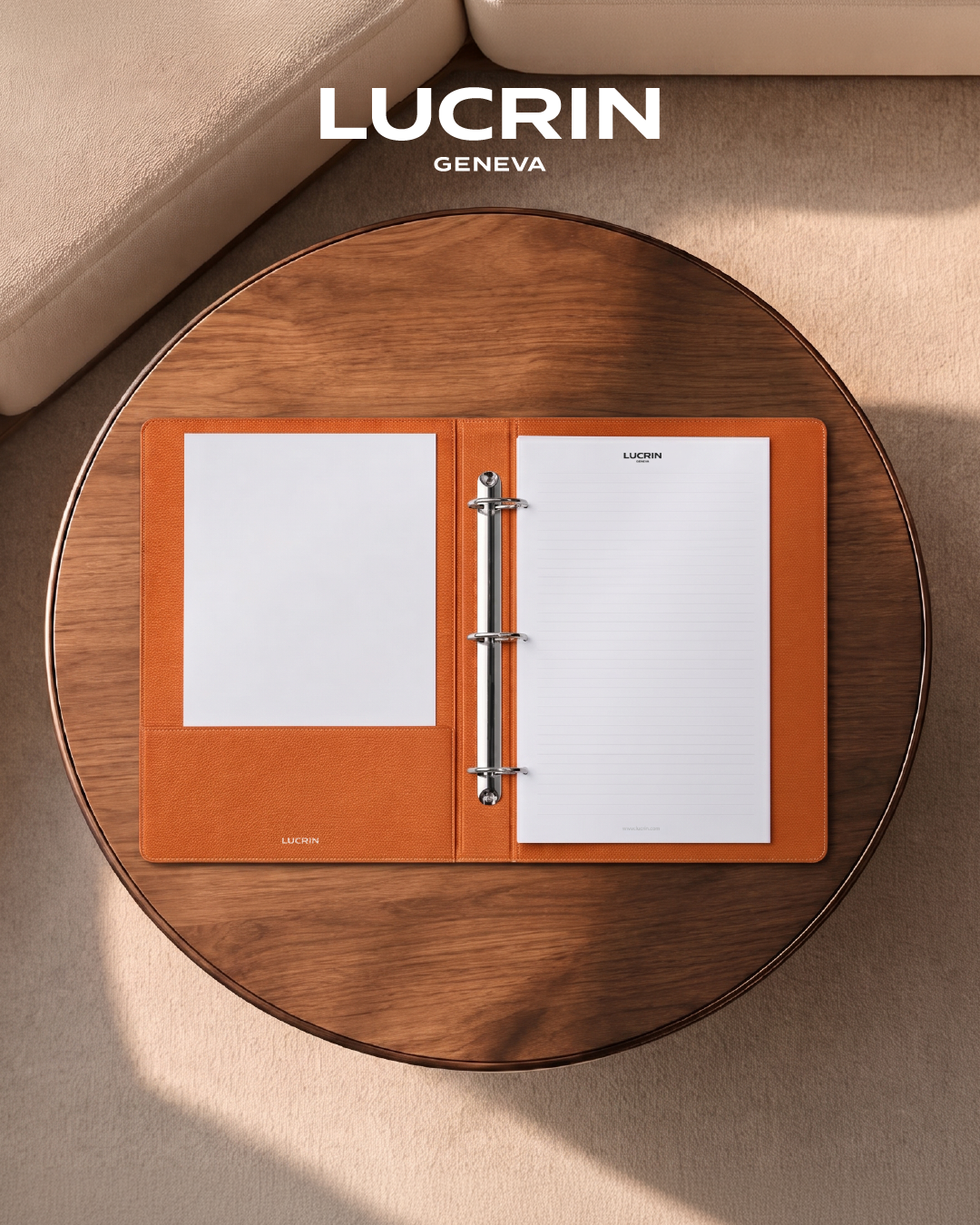 LUCRIN Geneva Facebook ad: A4 Office Binder