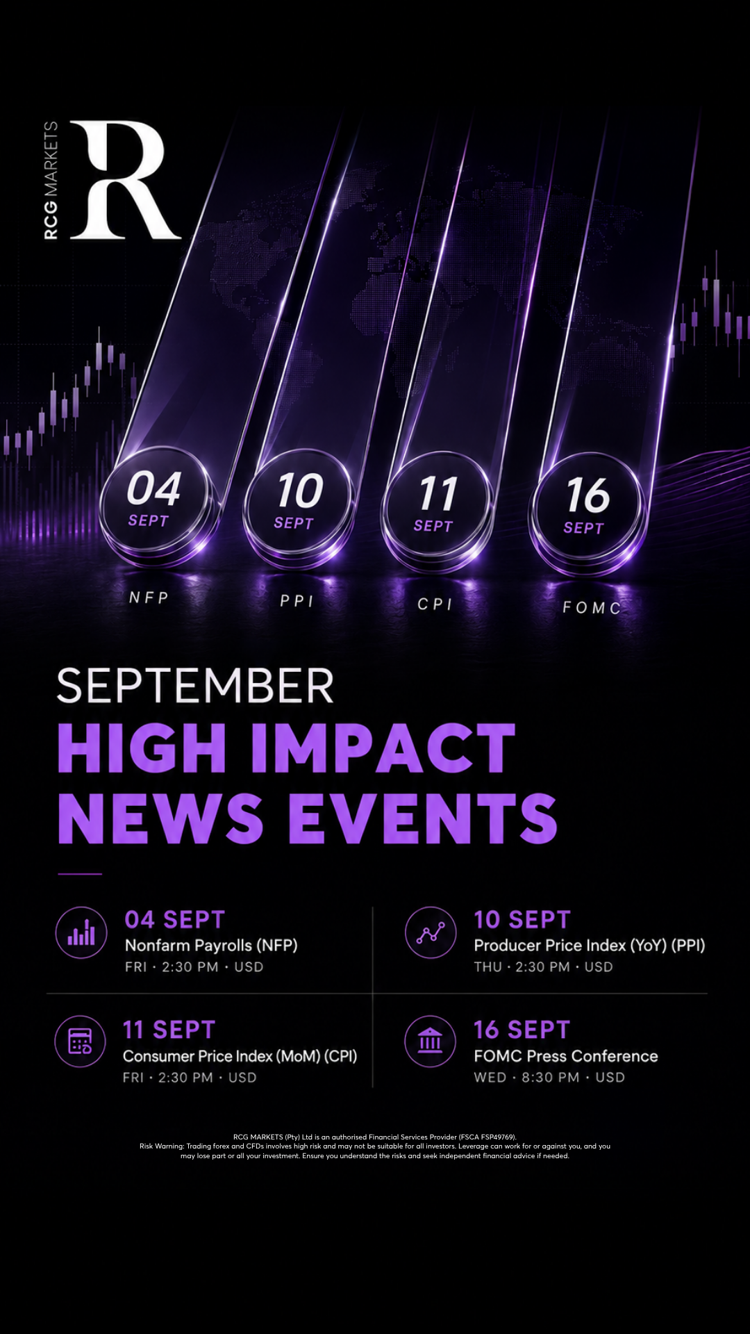 RCG Markets Facebook ad: Four releases. One month. Plan your September moves.