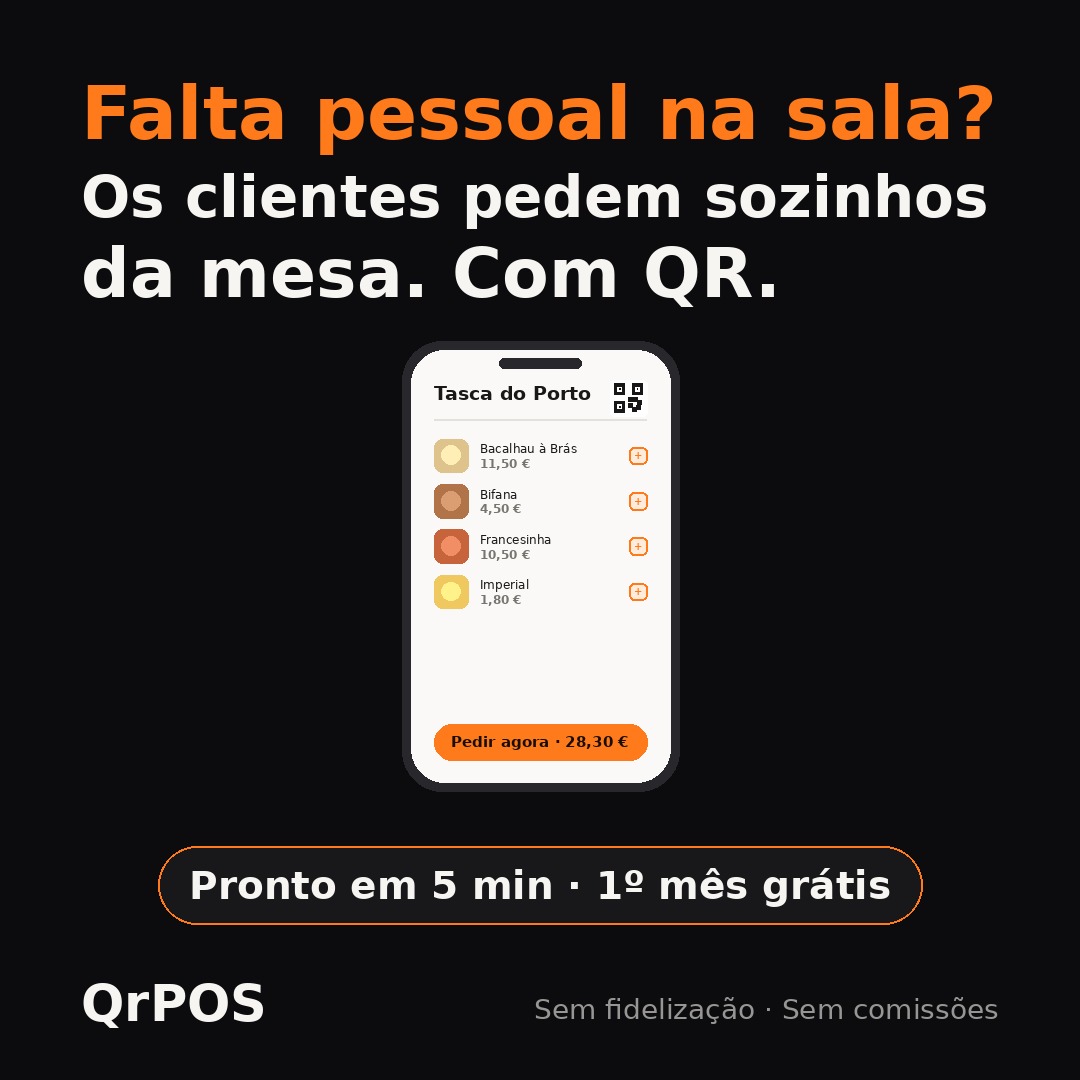 Qr POS Facebook ad: Menu digital QR em 5 minutos