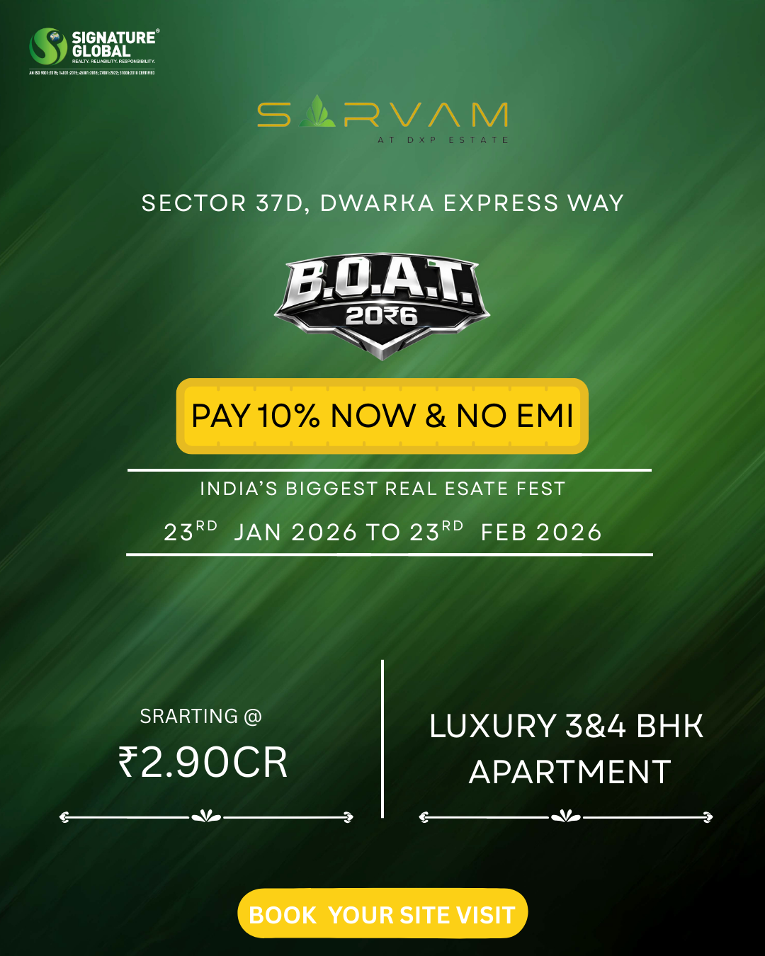 Investment strategy Facebook ad: PAY 10% NOW & NO EMI