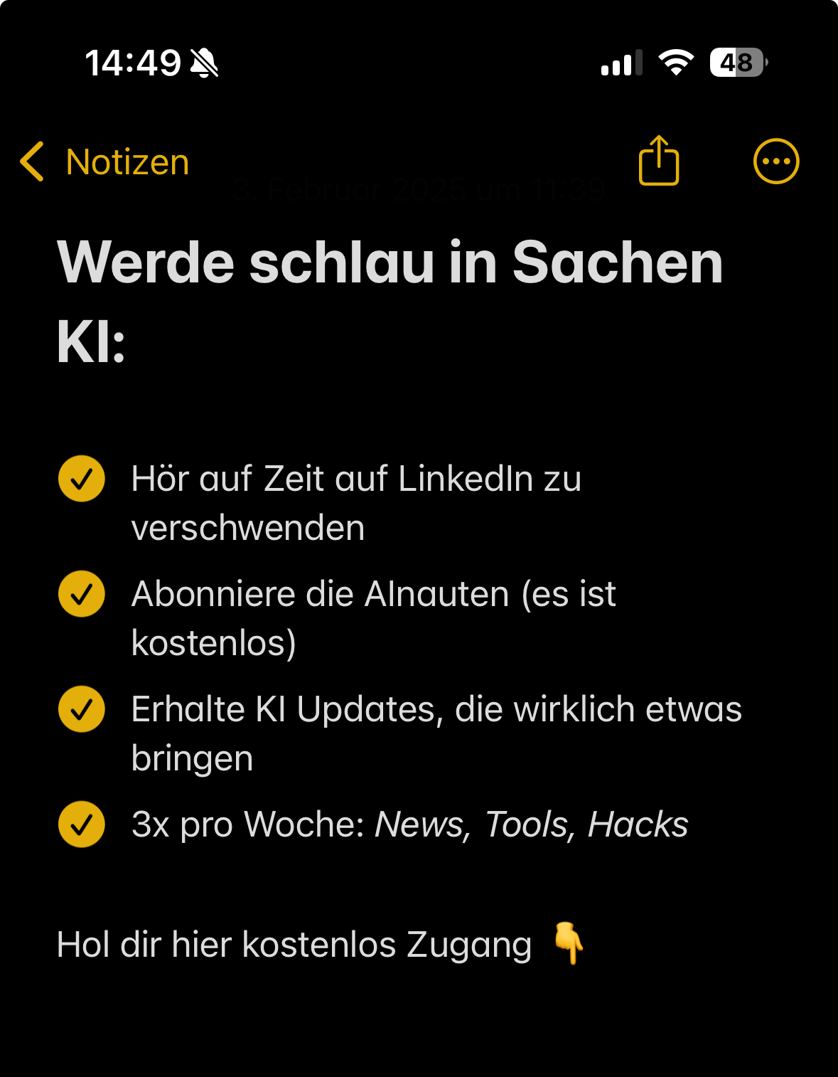 AInauten Facebook ad from Feb 3, 2025