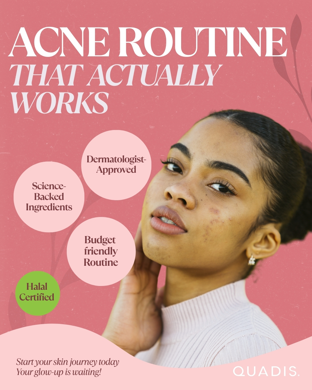 Quadis I Foodies & Goodies Facebook ad: Acne routine that actually makes sense.