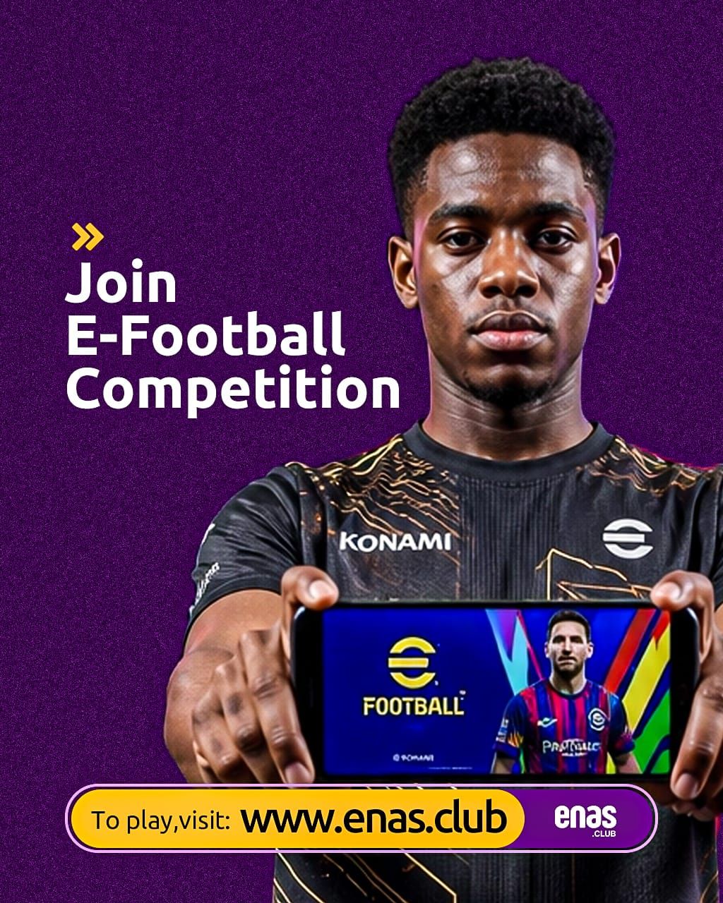 enas club Facebook ad: Still playing eFootball for fun only?