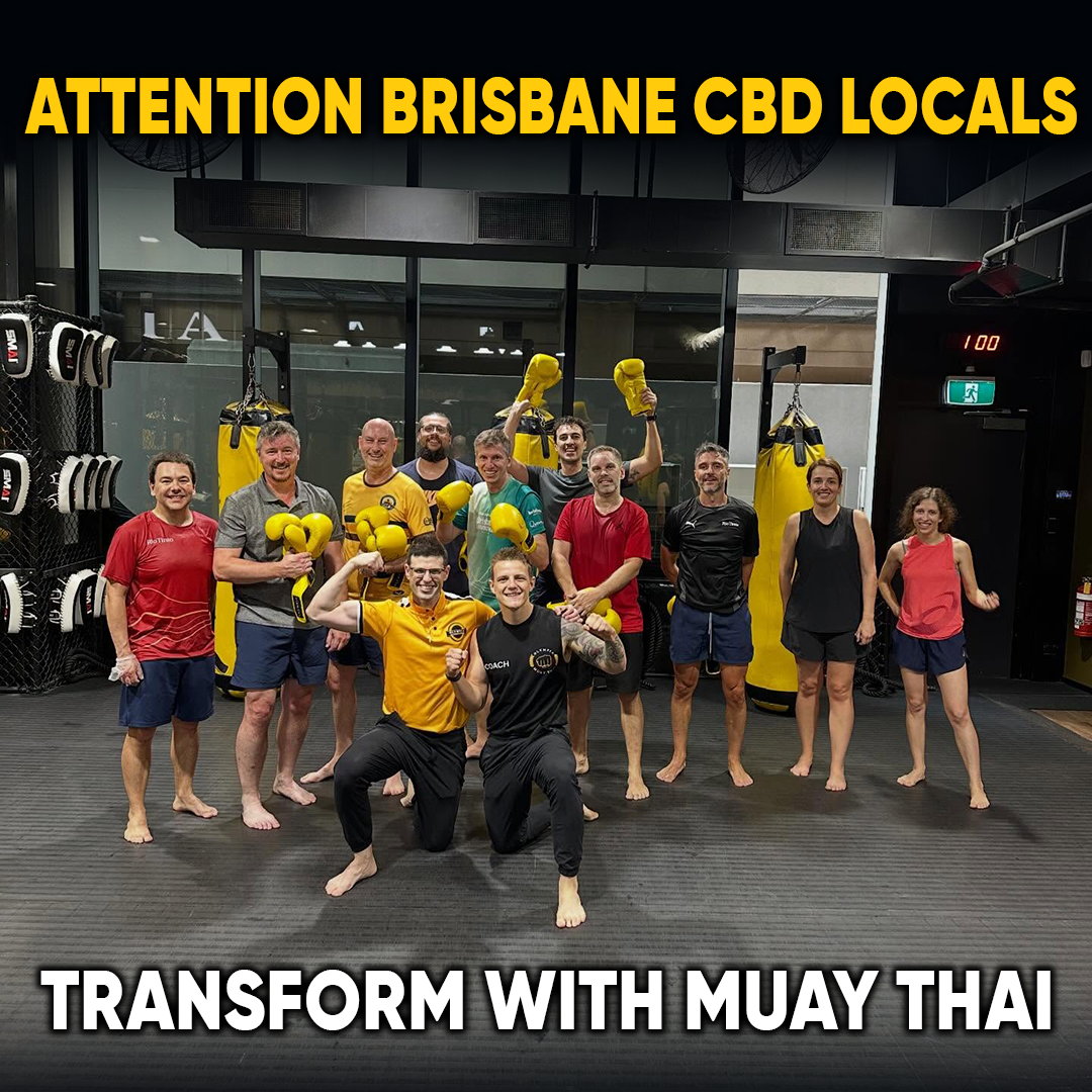 Olympia Transformations - Brisbane CBD Facebook ad: Train Free For 7 Days - Muay Thai Brisbane CBD.