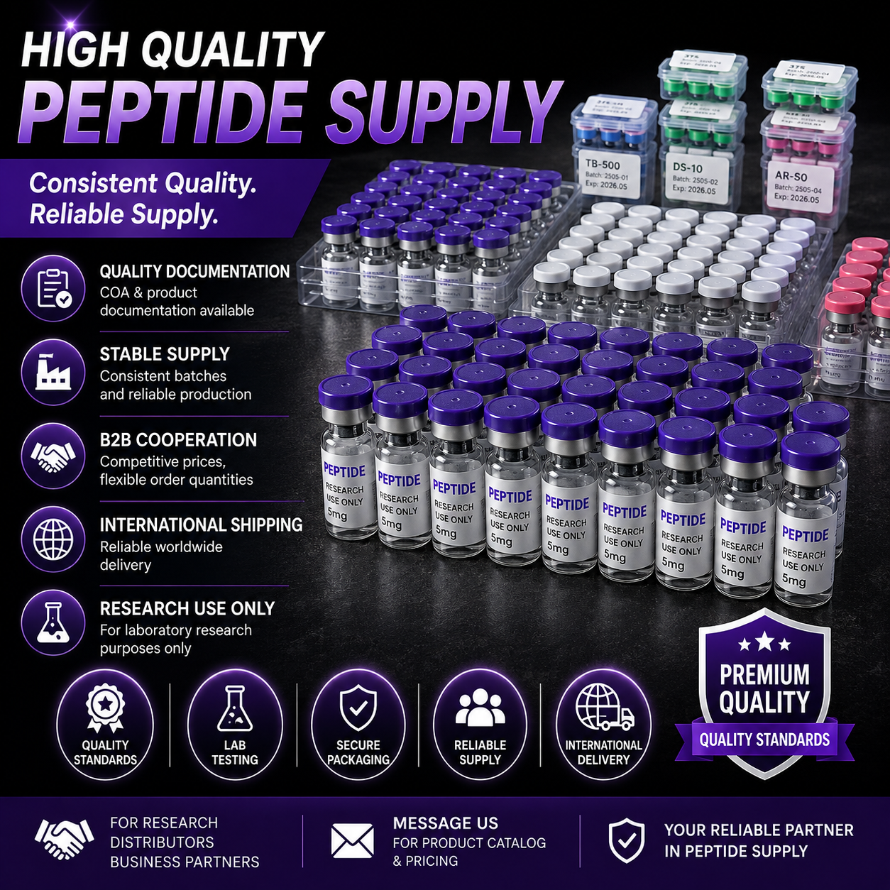 YUFU Facebook ad: Reliable Peptide Supply Partner for Middle East Businesses