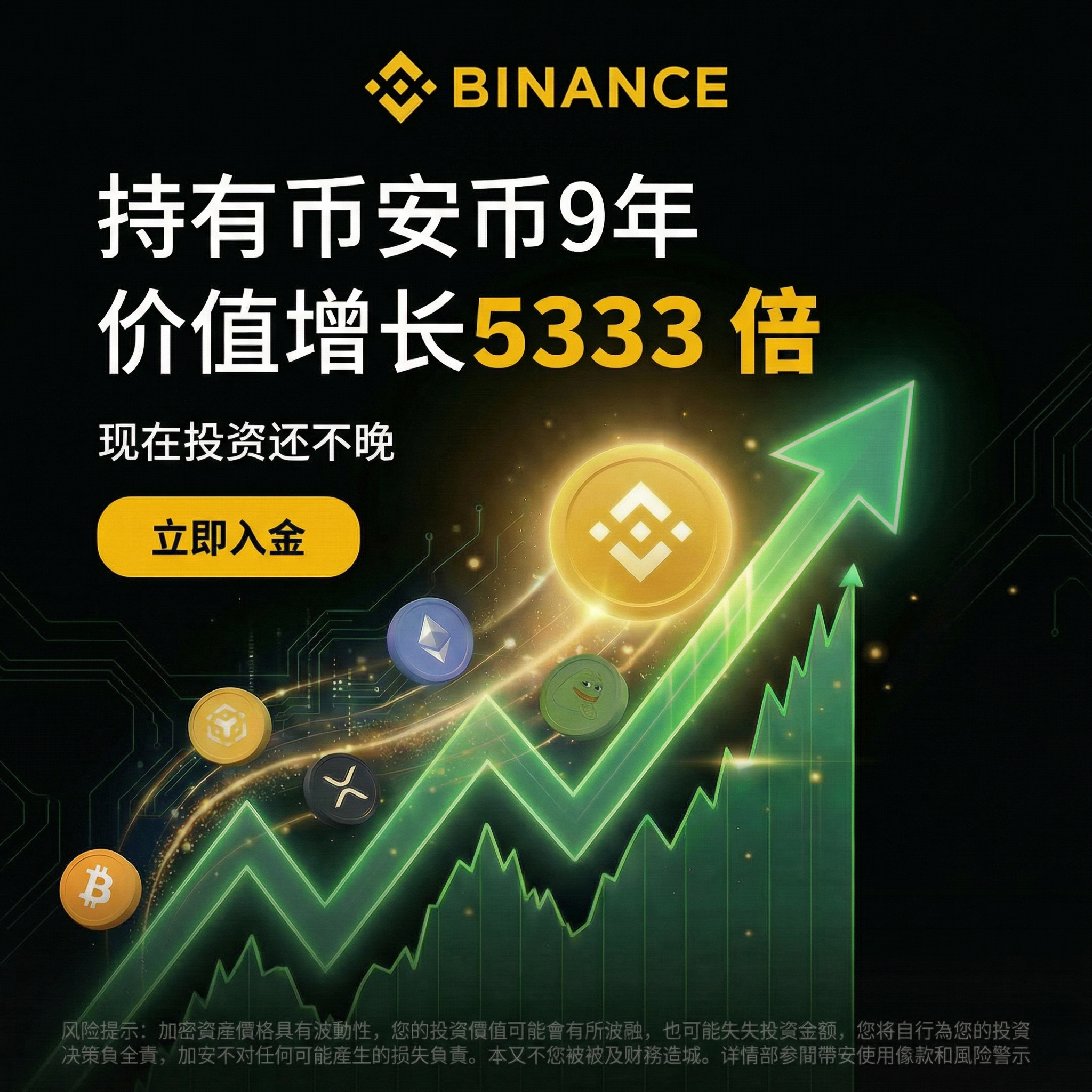 ShineYea Facebook ad: 币安让您的数字资产管理更直观、专业、高效